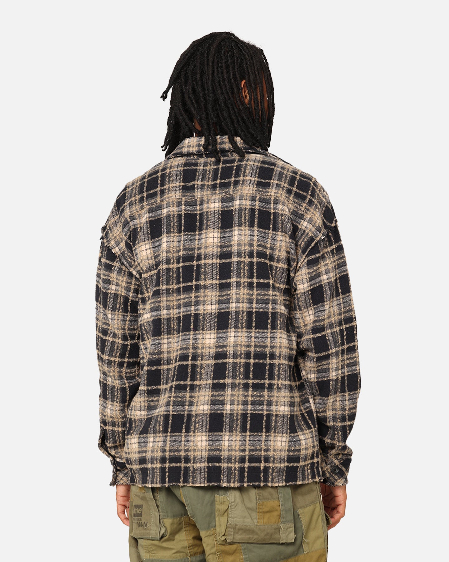 XXIII Distressed Flannel Jacket Navy/Cream、mySite、zt4zffjzw