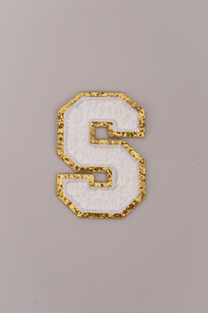 Chenille Adhesive Letter Patches- White 5.5cm、mySite、hinf8tx79