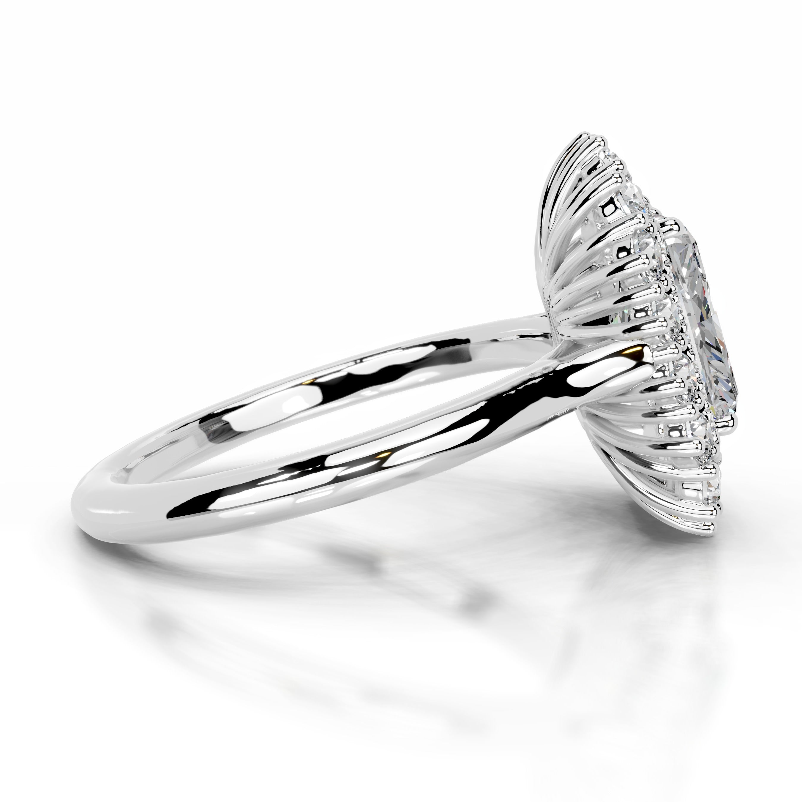Adriana Moissanite & Diamond Ring - 18K White Gold、mySite、hinf8tx79
