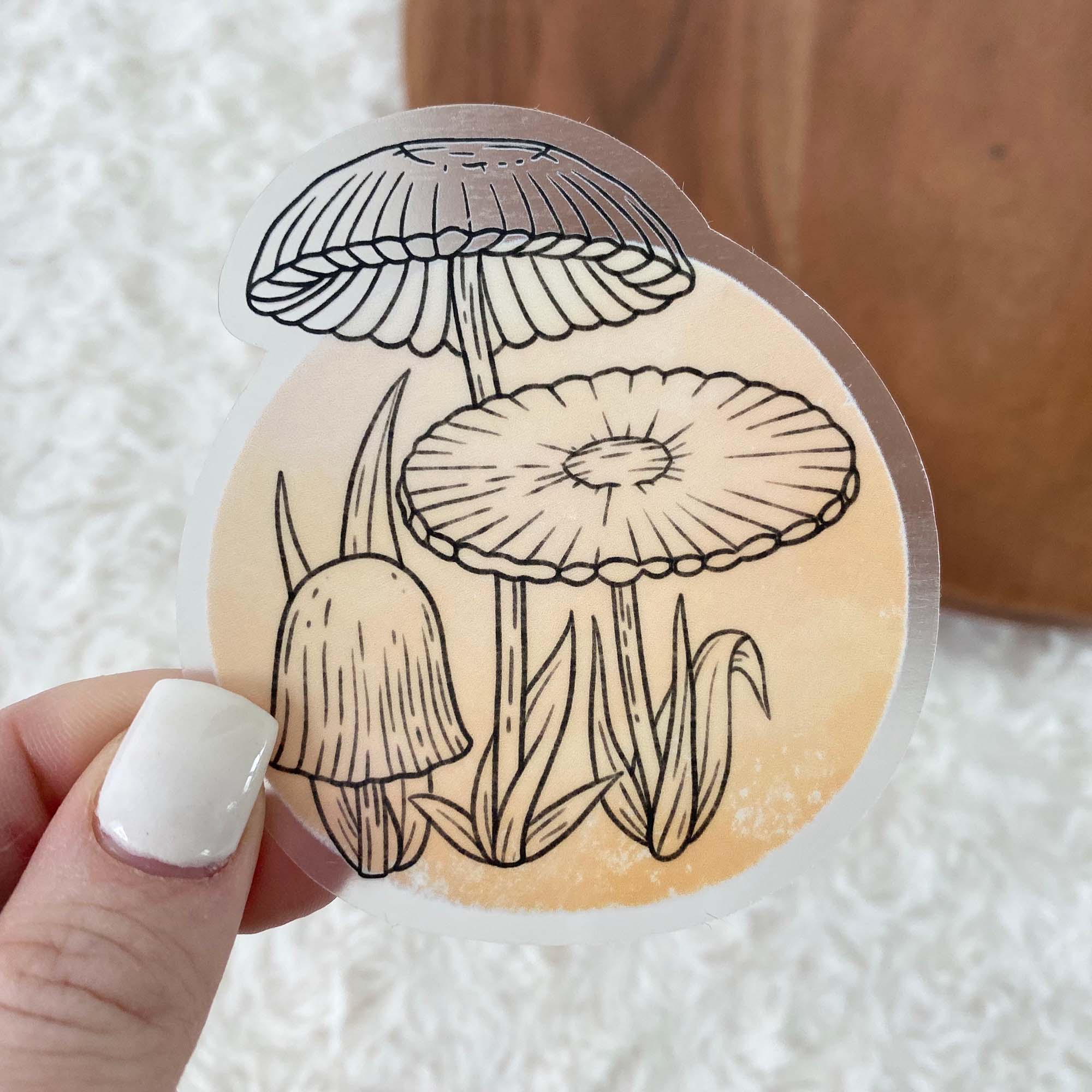  Agaricus Plicatilis Abstract - Clear Sticker、mySite、elrpsem3k