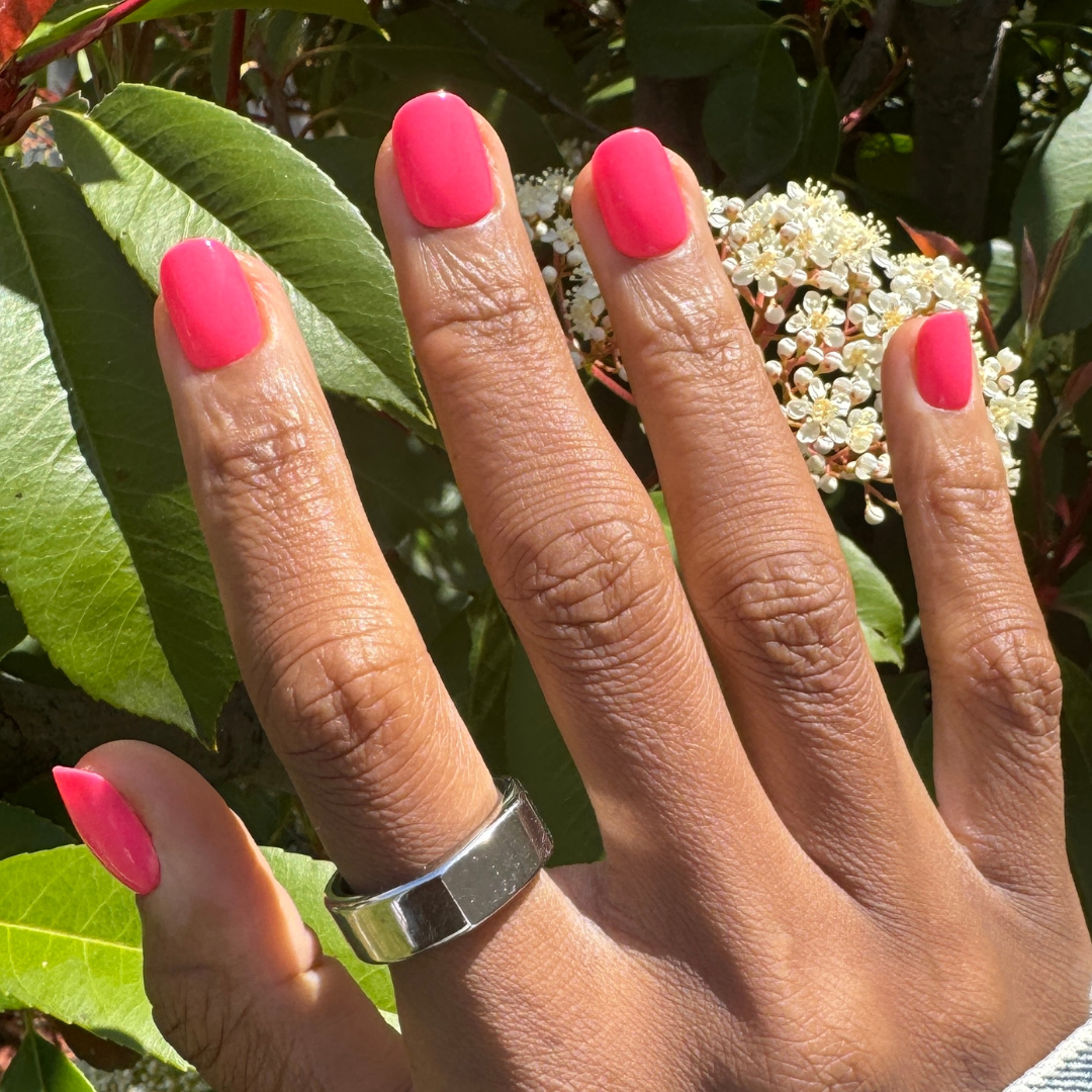 Flamingo | Extra Short | Squoval - Tab Press-On、mySite、solidvoid