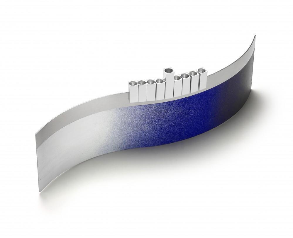 Ombre Wave Menorah by Laura Cowan - Mint, Cobalt, Fuchsia or Purple、mySite、topwebapps