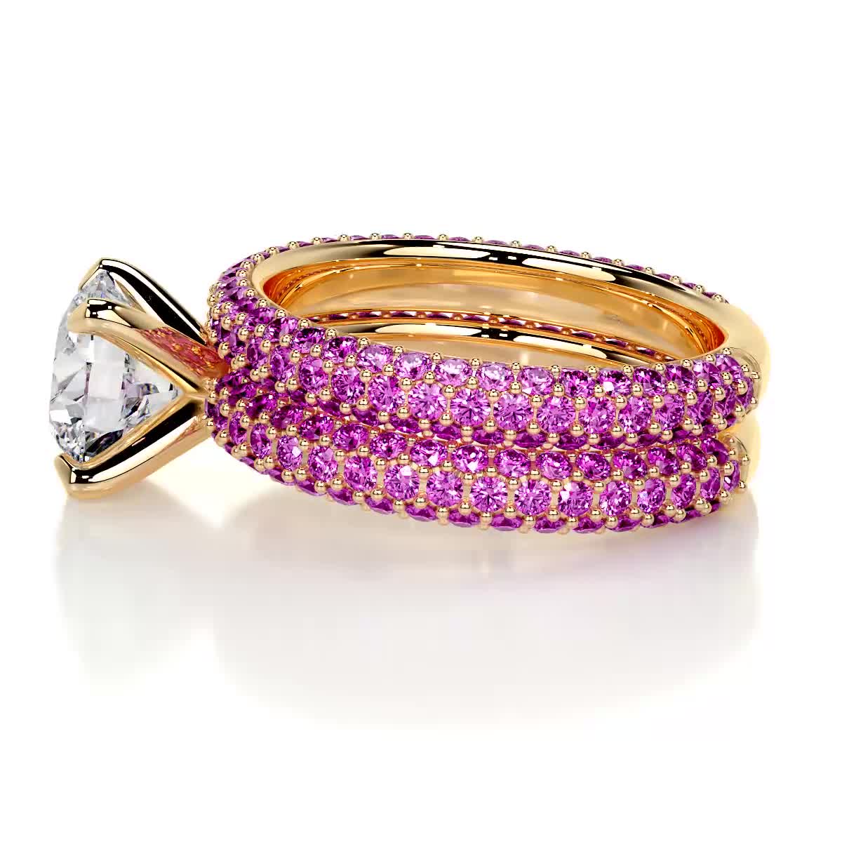 Charlotte Diamond & Gemstones Bridal Set (3.5 Carat) -18K Yellow Gold、mySite、hinf8tx79