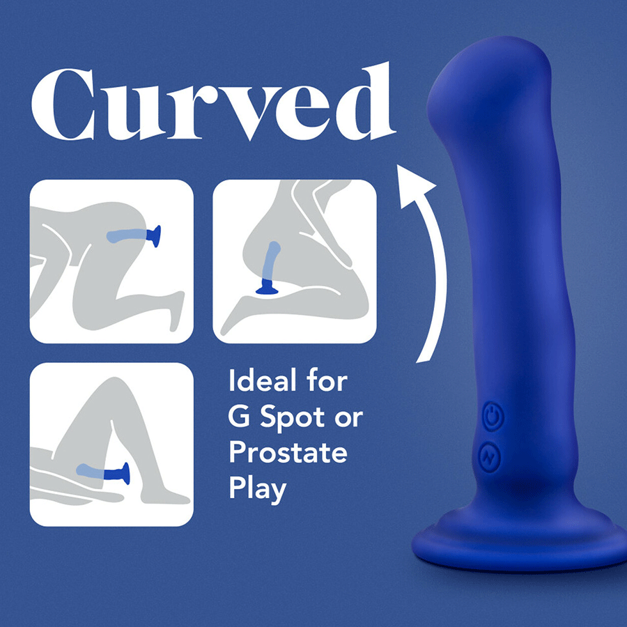 Impressions N2 Blue Vibrating Silicone Anal Dildo with Suction Cup by Blush Novelties、mySite、bottomscart