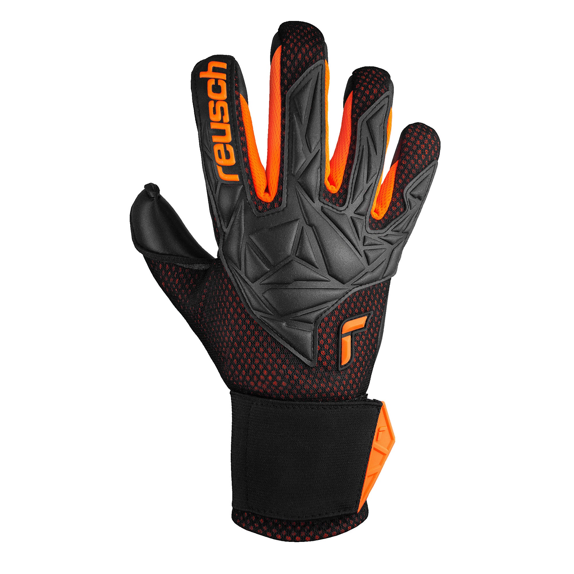 Reusch Men's Attrakt Infinity Airvent Goalkeeper Gloves Orange/Black、mySite、noshort