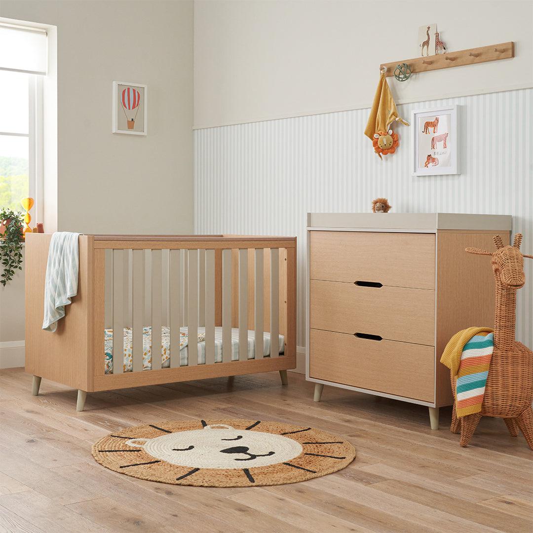  Tutti Bambini Fika Mini 2 Piece Room Set - Light Oak/White Sand、mySite、merchandisen