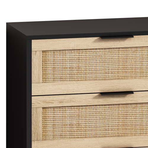 51.18"6-Drawers Rattan Storage Cabinet Rattan Drawer,for Bedroom,Living Room,Natural (Same SKU:W757P198980)、、casual