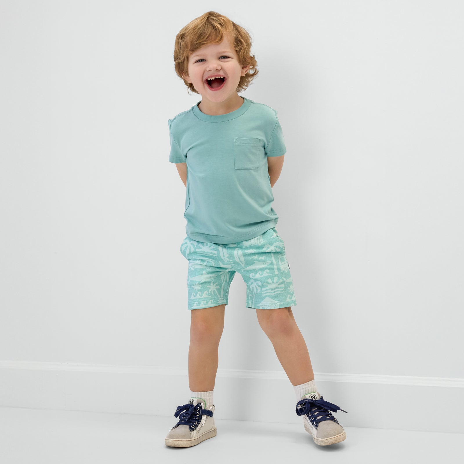 Surfer Blue Relaxed Pocket Tee、mySite、g9winljtr