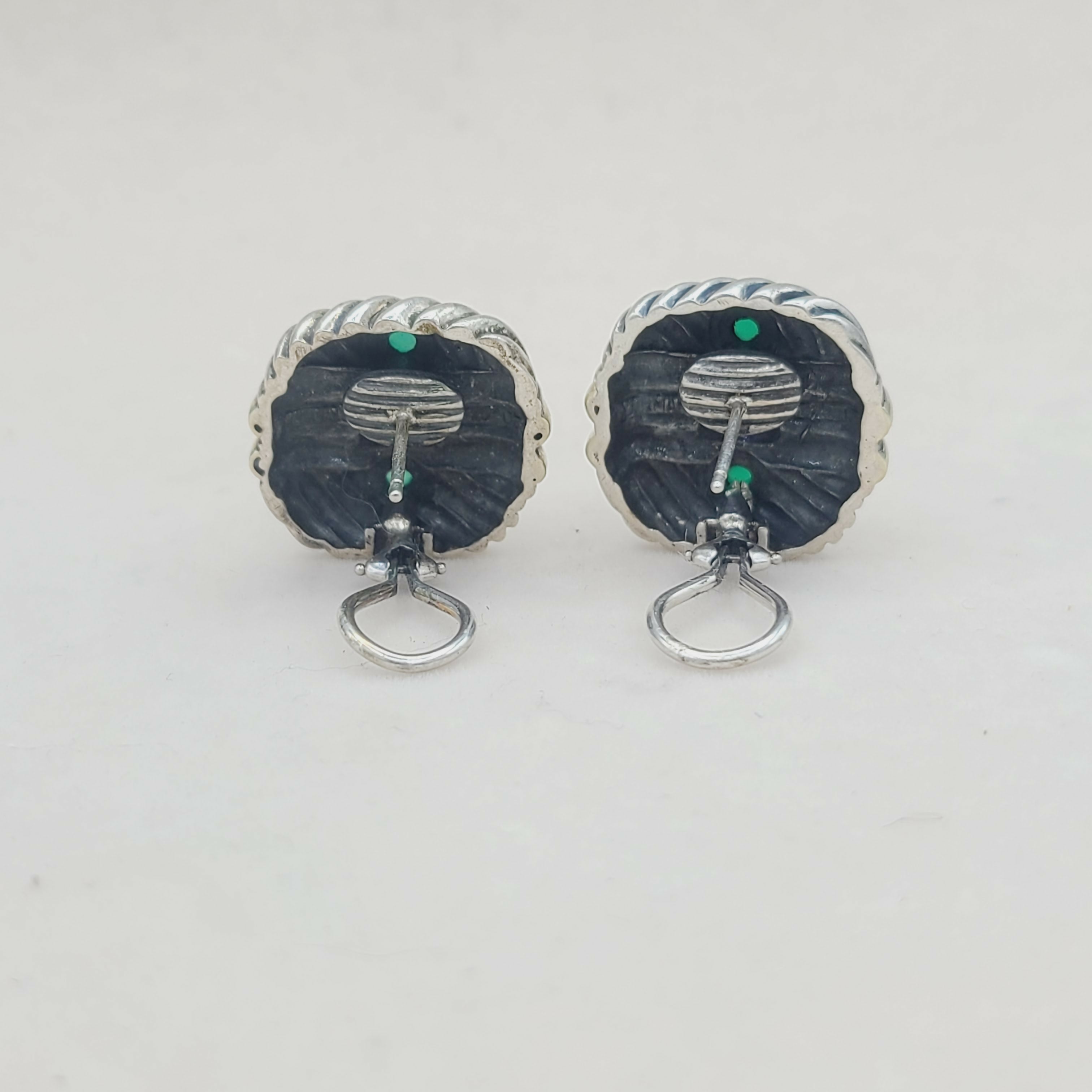 David Yurman Renaissance Earrings 鈥?Amethyst & Green Onyx、mySite、hinf8tx79
