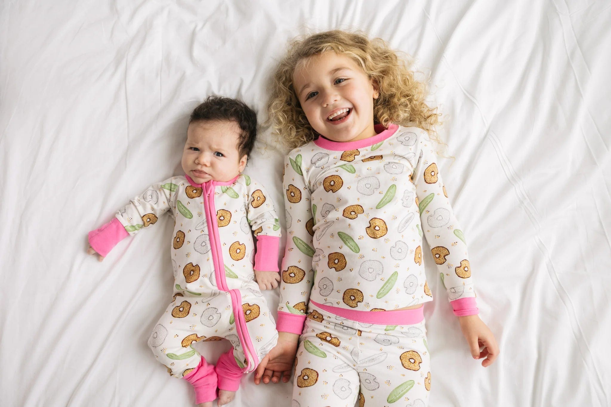 Pickle Bagel Pink Zip Up Pajamas - (Kids Unisex Sizes 3M - 24M)、mySite、topwebapps