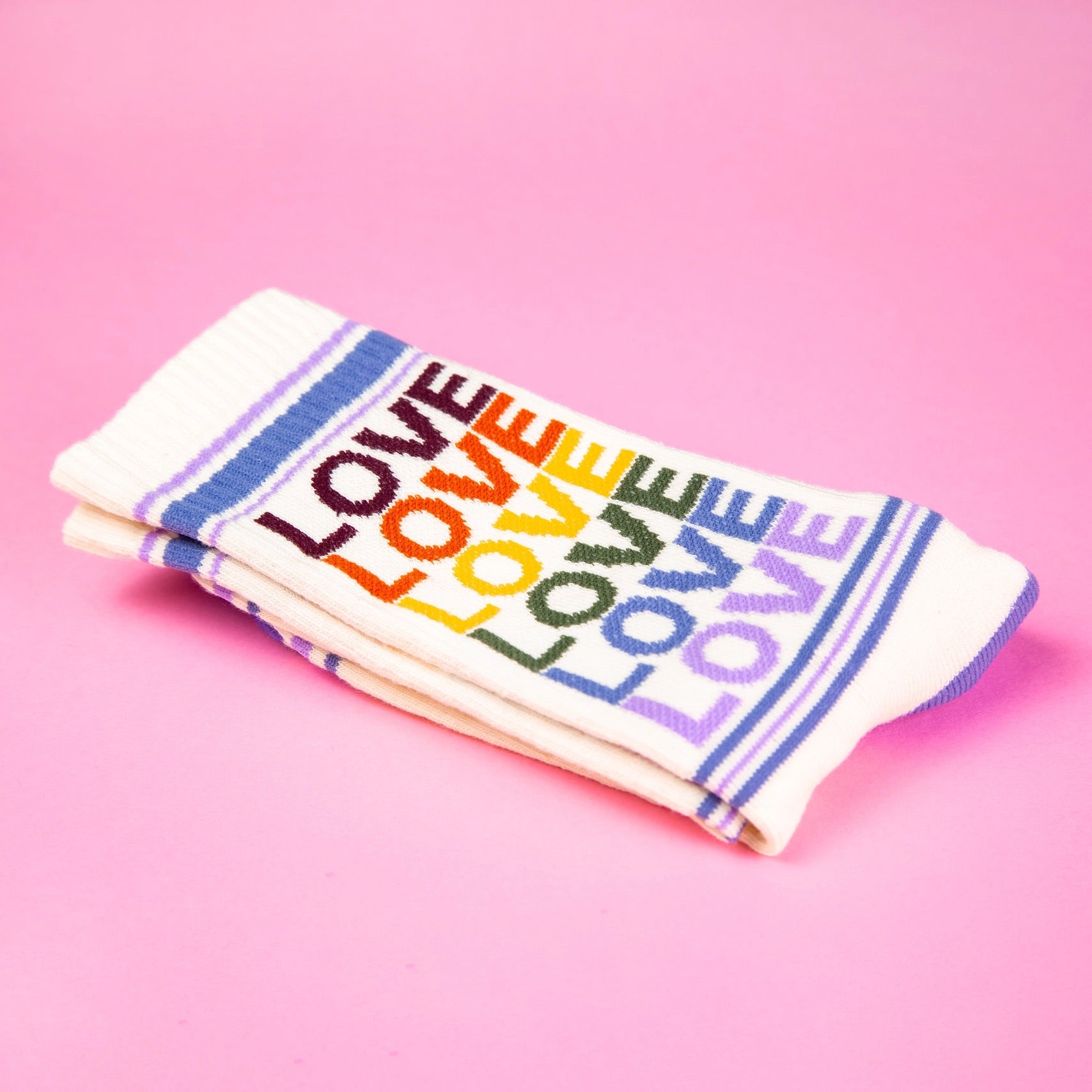 Love - Vintage Rainbow Gym Crew Socks、mySite、g9winljtr