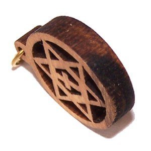 Olive wood Star and Cross Pendant (6cm or 2.36 long )、mySite、topwebapps