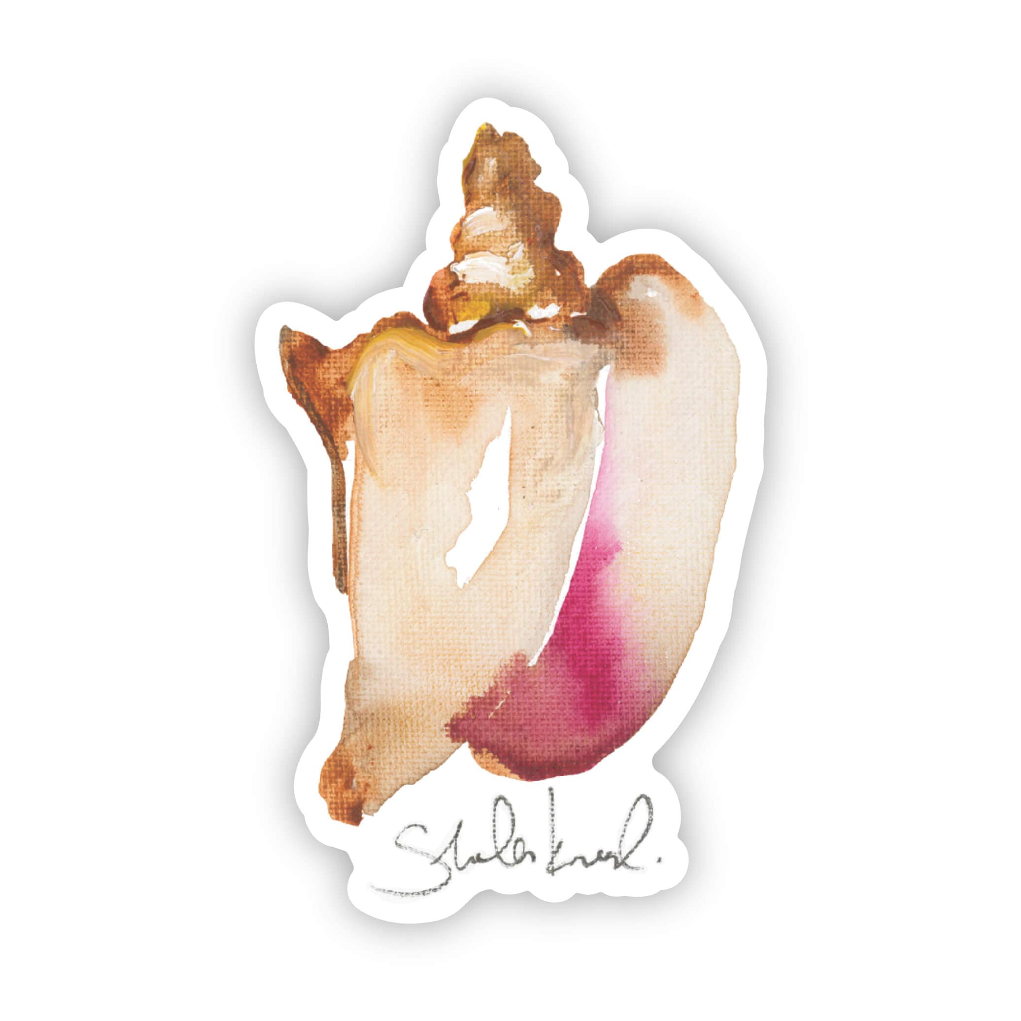 Sea shell watercolor sticker、mySite、ghnorth