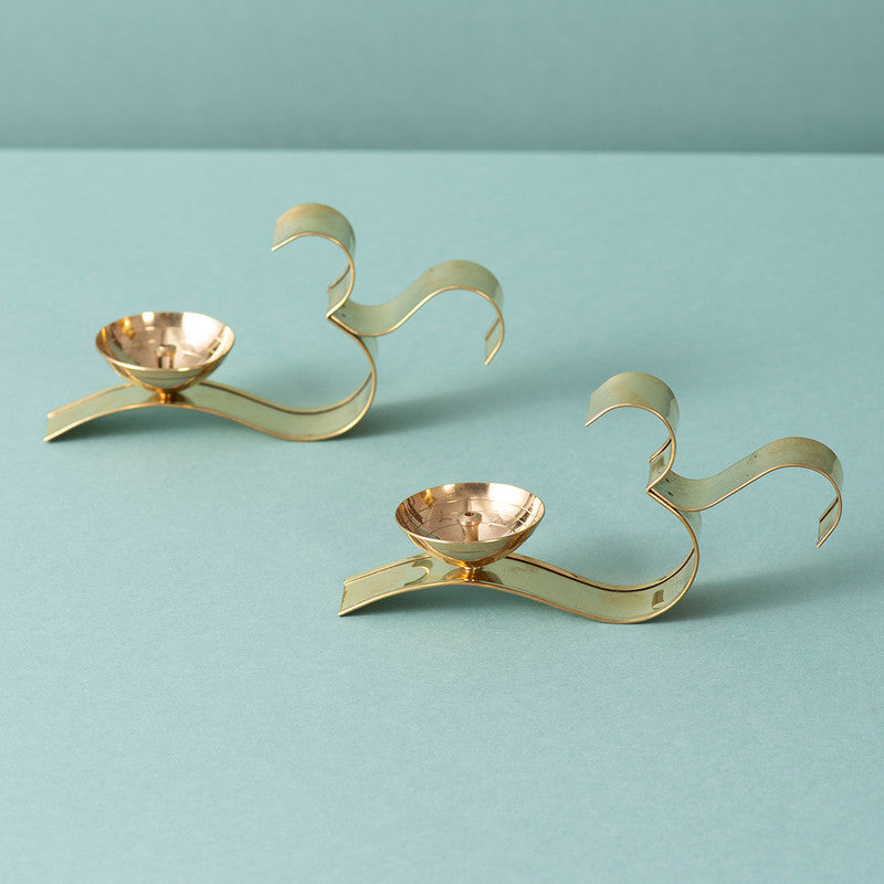 Brass Diya Set | Gold Plated | Set of 2、mySite、camillekostekn