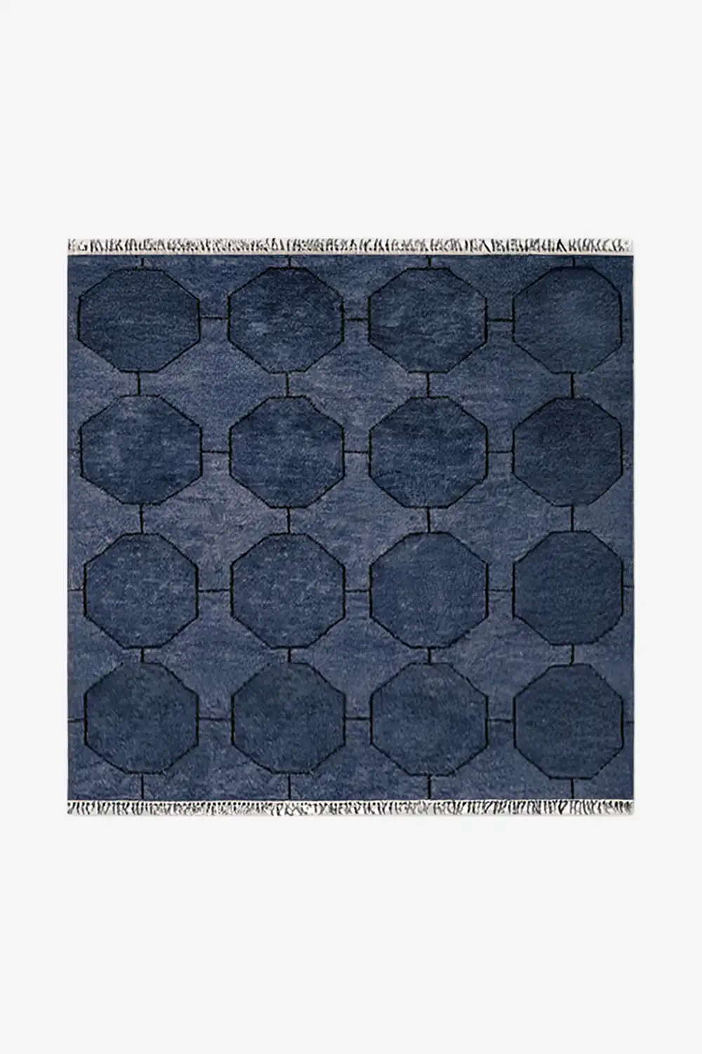 Octagon Link Hand-Knotted Square Wool Rug、mySite、gigharbornorthrealestate