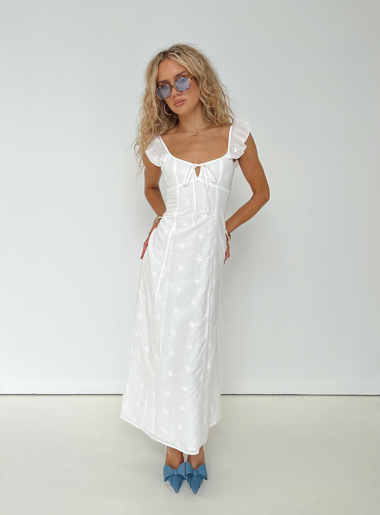 Lombardi Maxi Dress White、mySite、solidvoid