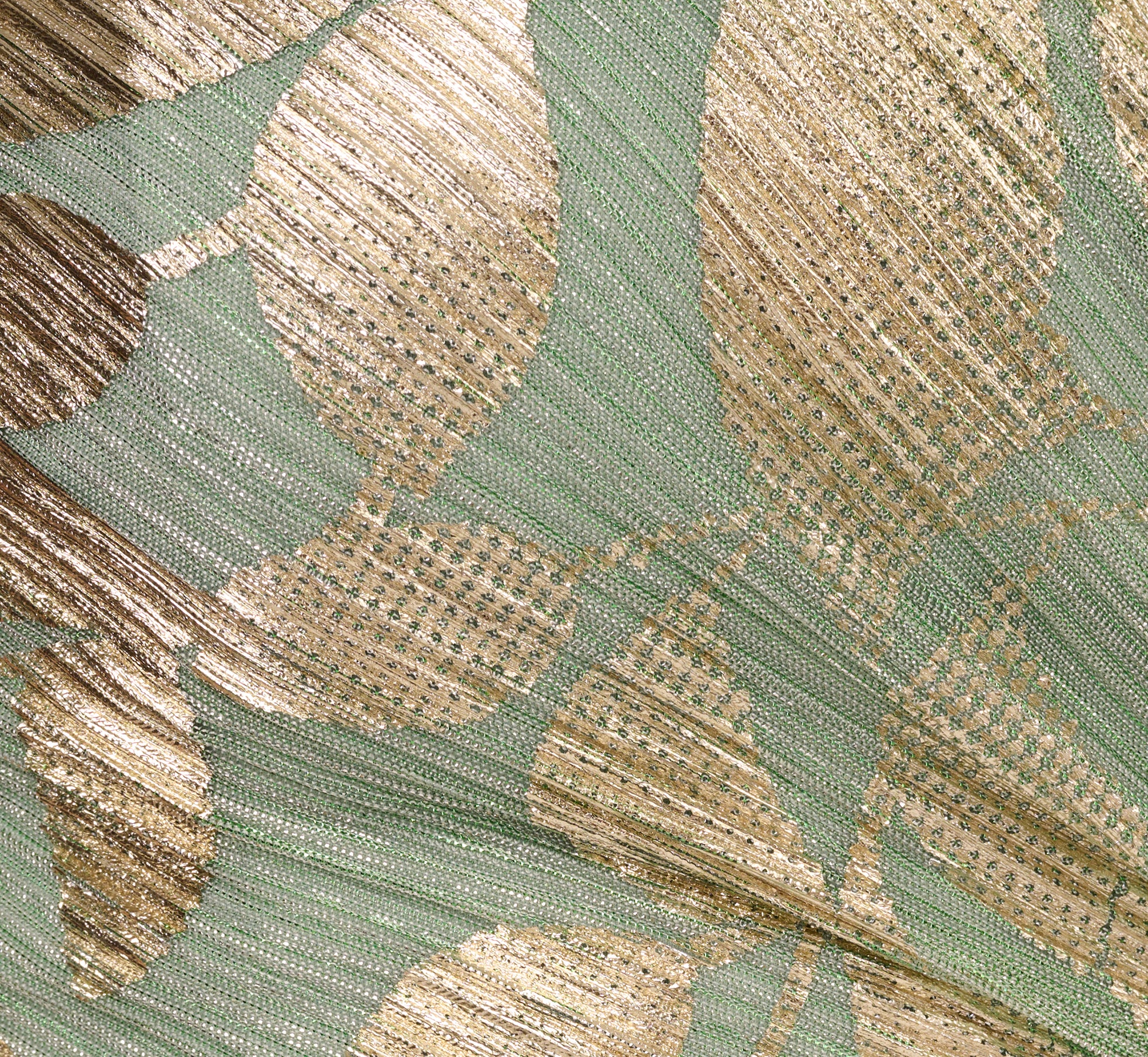 Foil Printed Asymmetric Gown With Ruffled Detail In Sage Gold、mySite、solidvoid