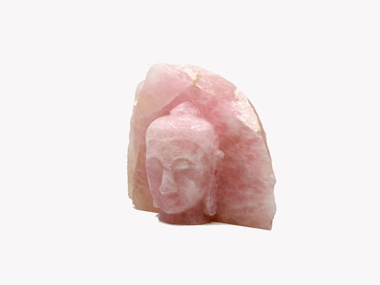 Buddha Head - Rose Quartz (Small, 16cm)、mySite、topwebapps