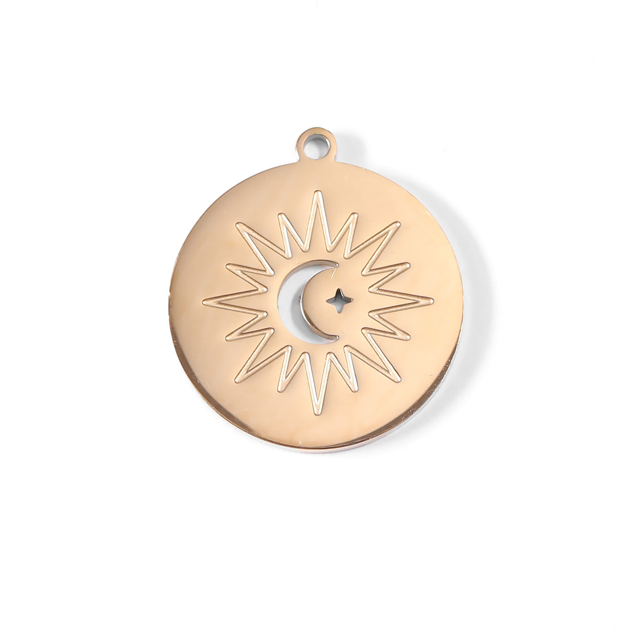18K Gold PVD Stainless Steel Sun + Moon Charm / PDL0063、mySite、dreamappss
