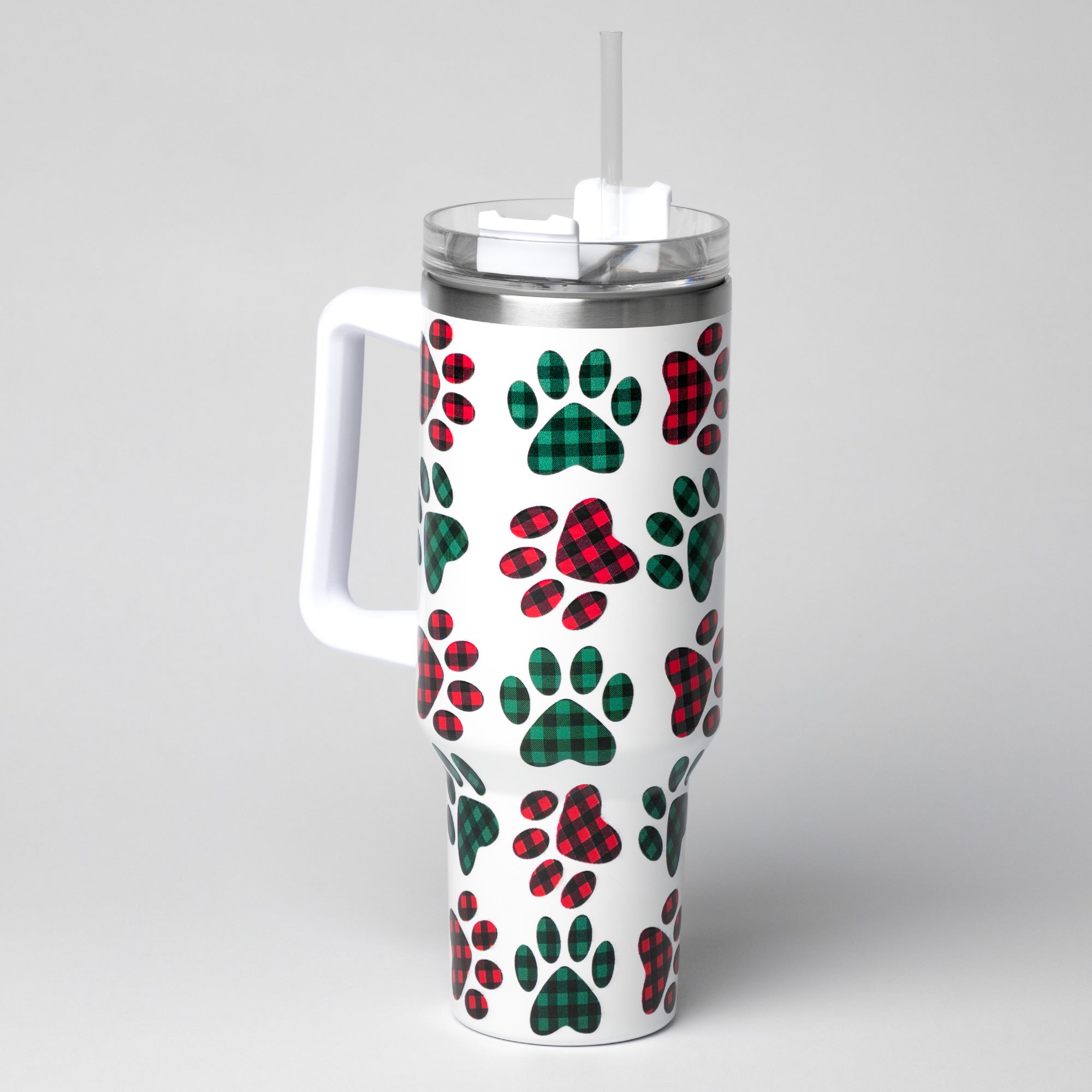 Paw Print Vacuum Sealed Stainless Steel Tumbler - 40 oz、mySite、camillekostekn