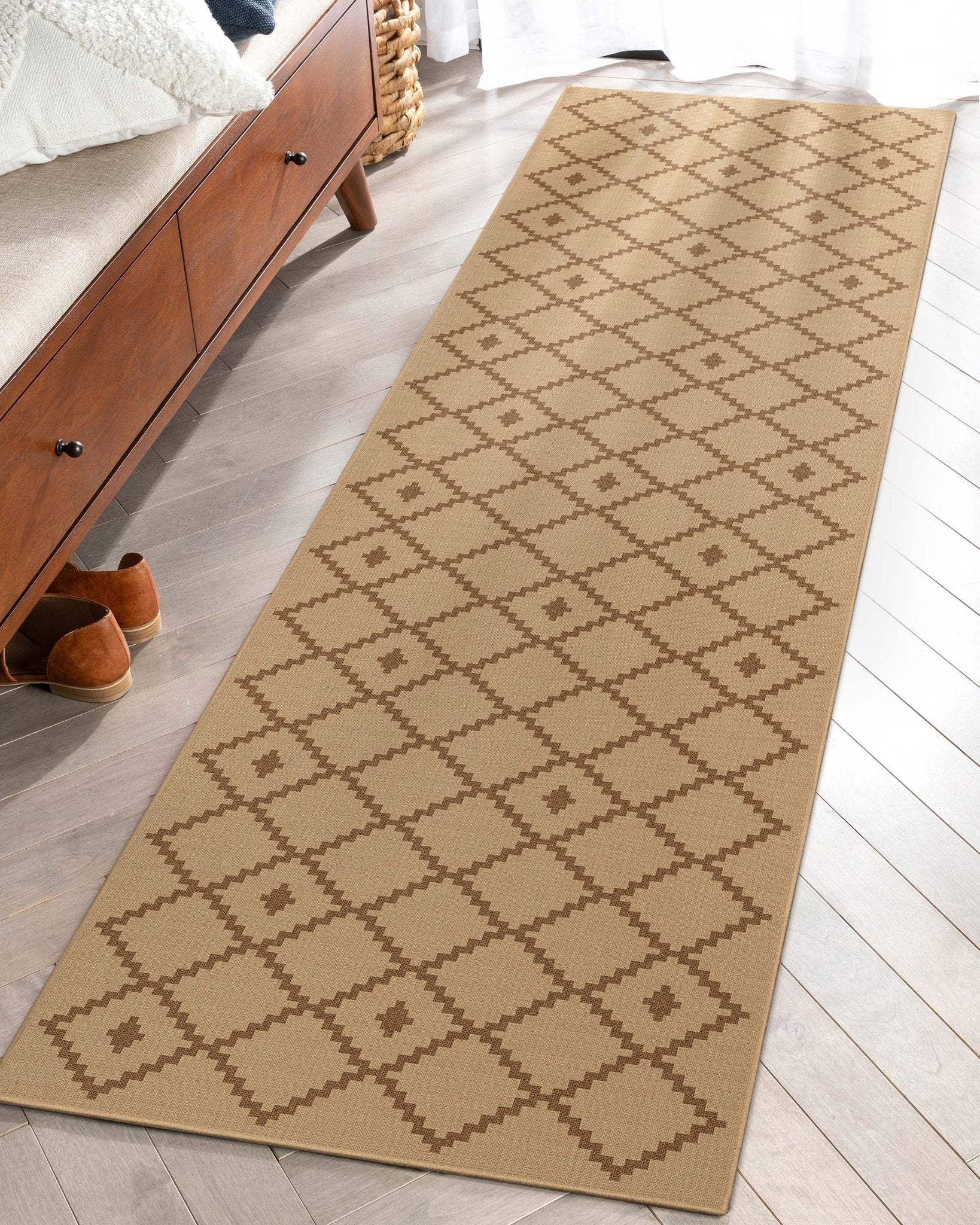 Faux-Jute Akita Moroccan Lattice Flatweave Rug、mySite、gigharbornorthrealestate