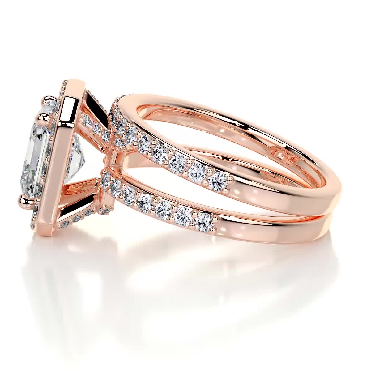 Brooklyn Lab Grown Diamond Bridal Set -14K Rose Gold、mySite、hinf8tx79