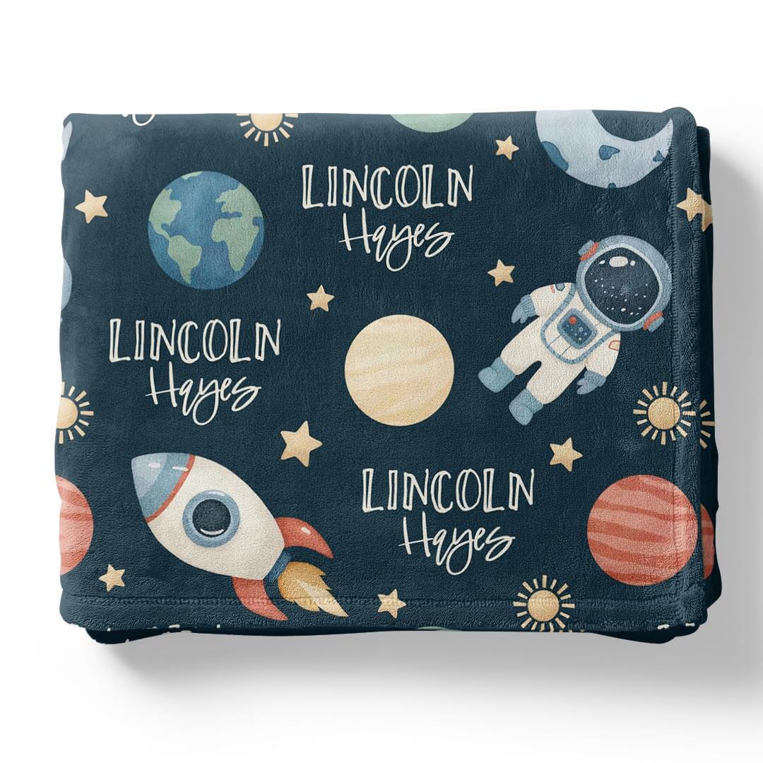 Space Explorer Personalized Kids Blanket、mySite、layawaytickets