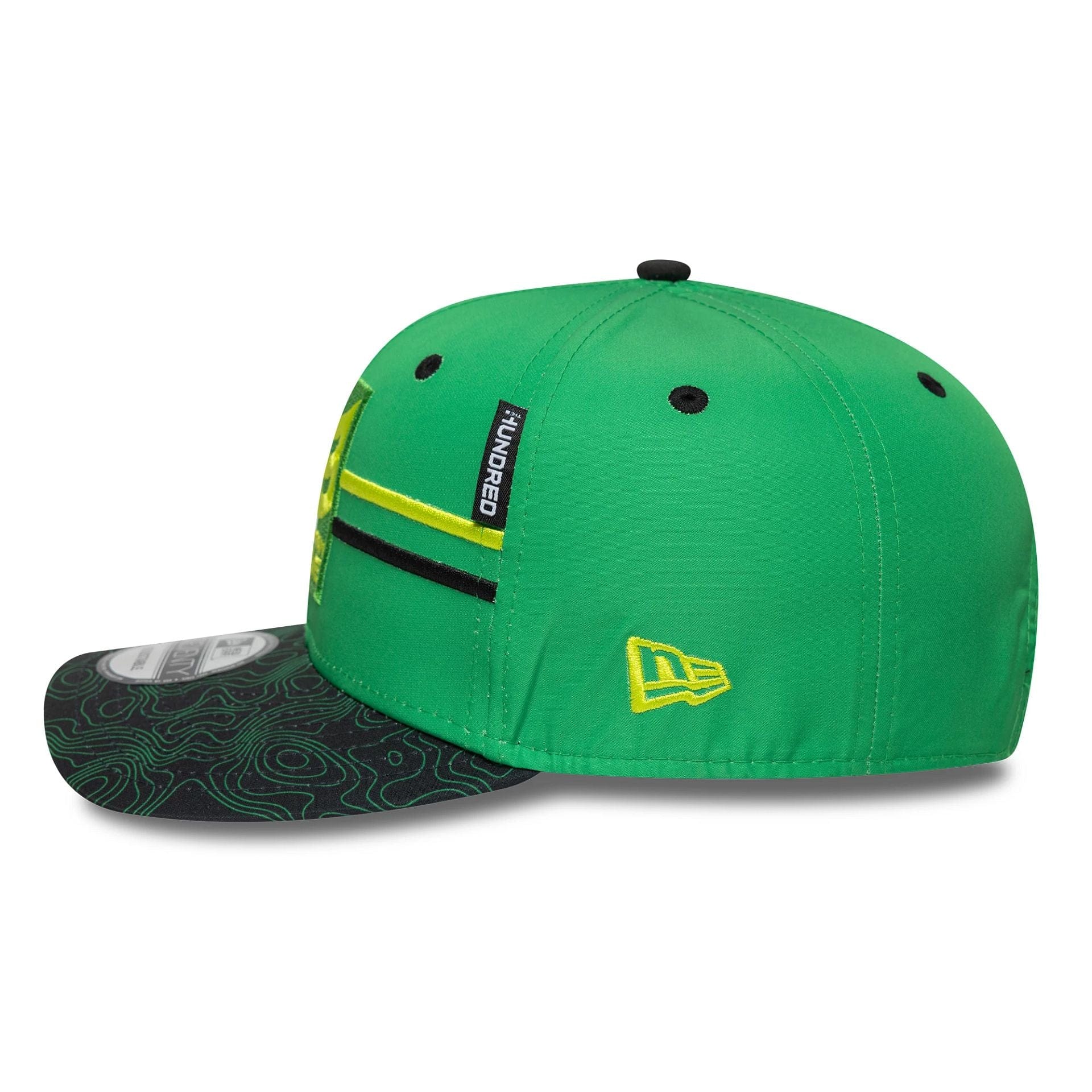 Southern Brave The Hundred 2025 All Over Print Bright Green 9SEVENTY Stretch Snap Adjustable Cap、mySite、vikingsvslions