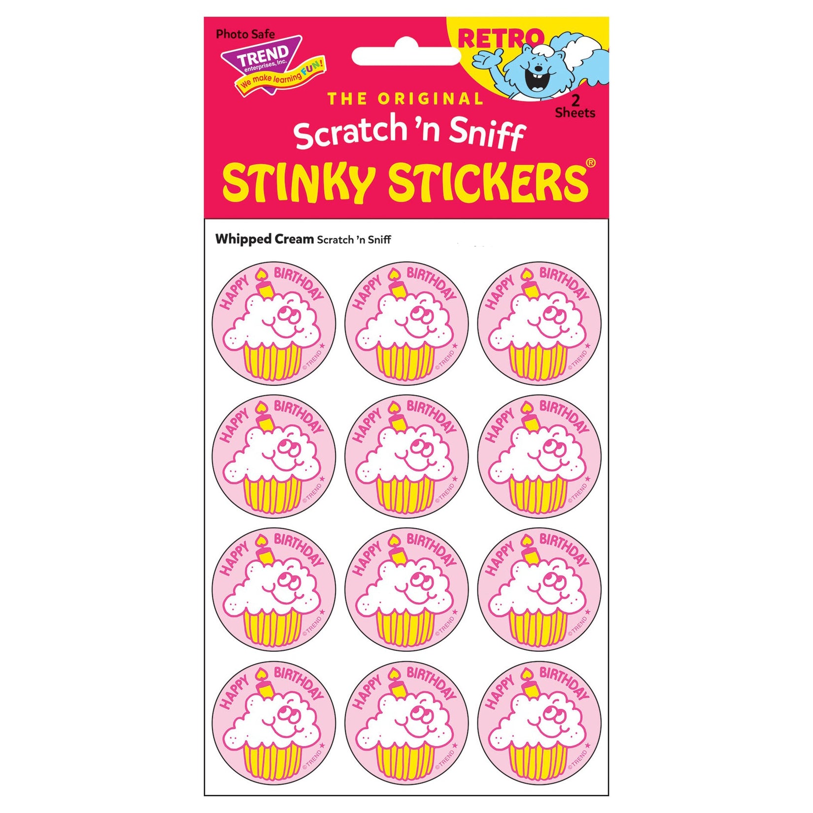  Happy Birthday - Whipped Cream-Scented Retro Scratch 'n Sniff Stinky Stickers、mySite、ghnorth