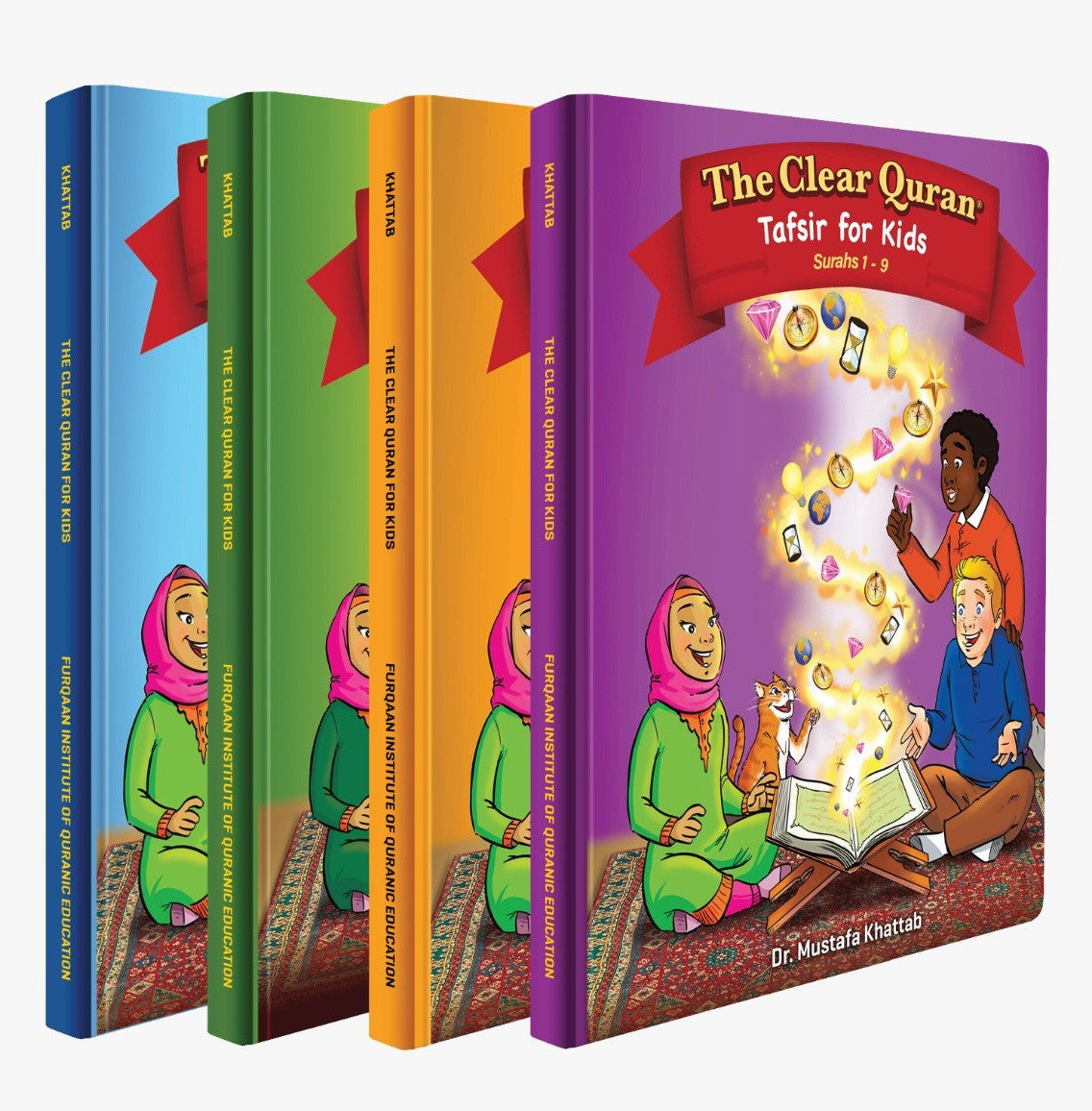 The Clear Quran® Tafsir for Kids - with Arabic Text | Hardcover, Book 1-4 Set、mySite、topwebapps