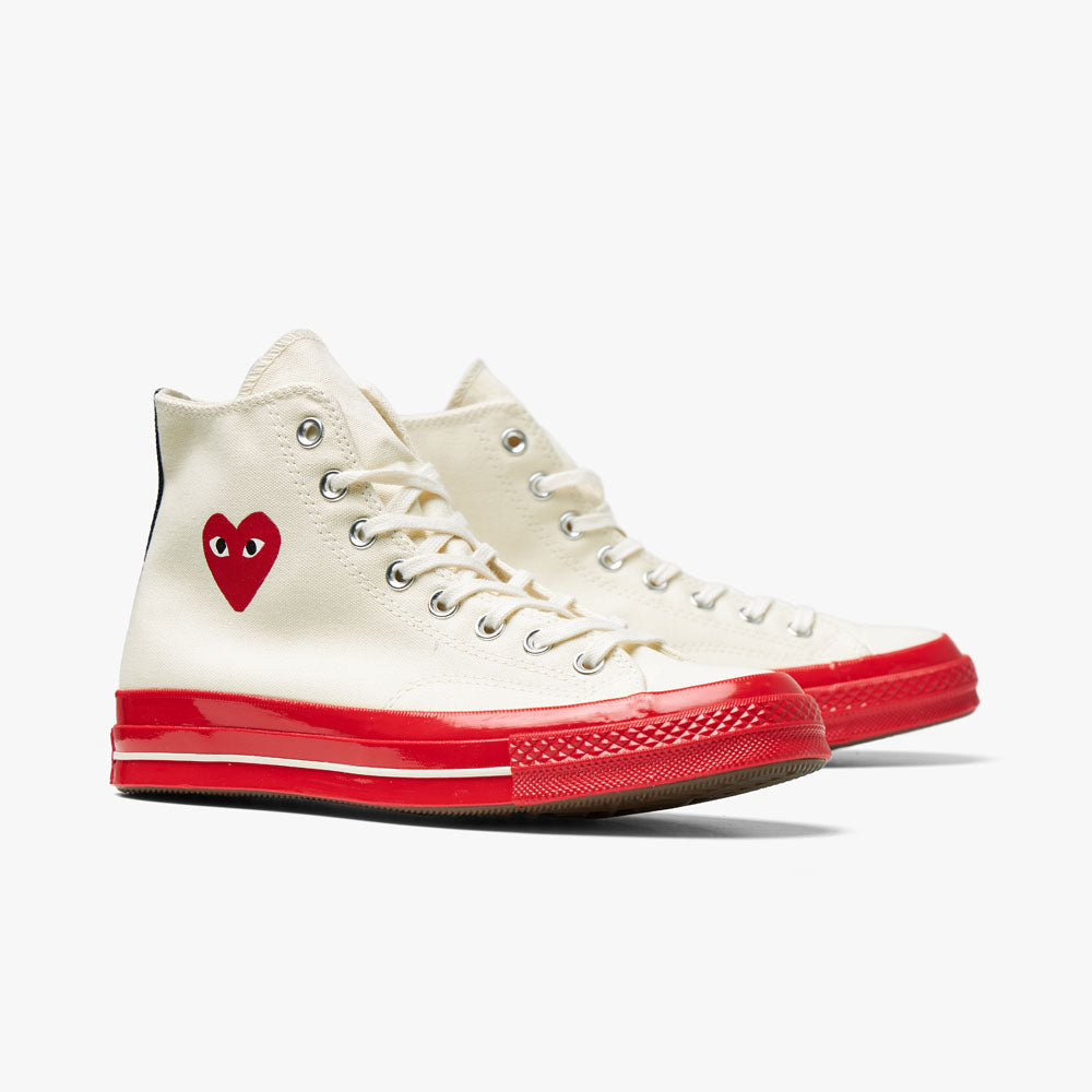  Converse x COMME des GAR�ONS PLAY Chuck Taylor Hi Off White / Red Sole、mySite、merchandisen