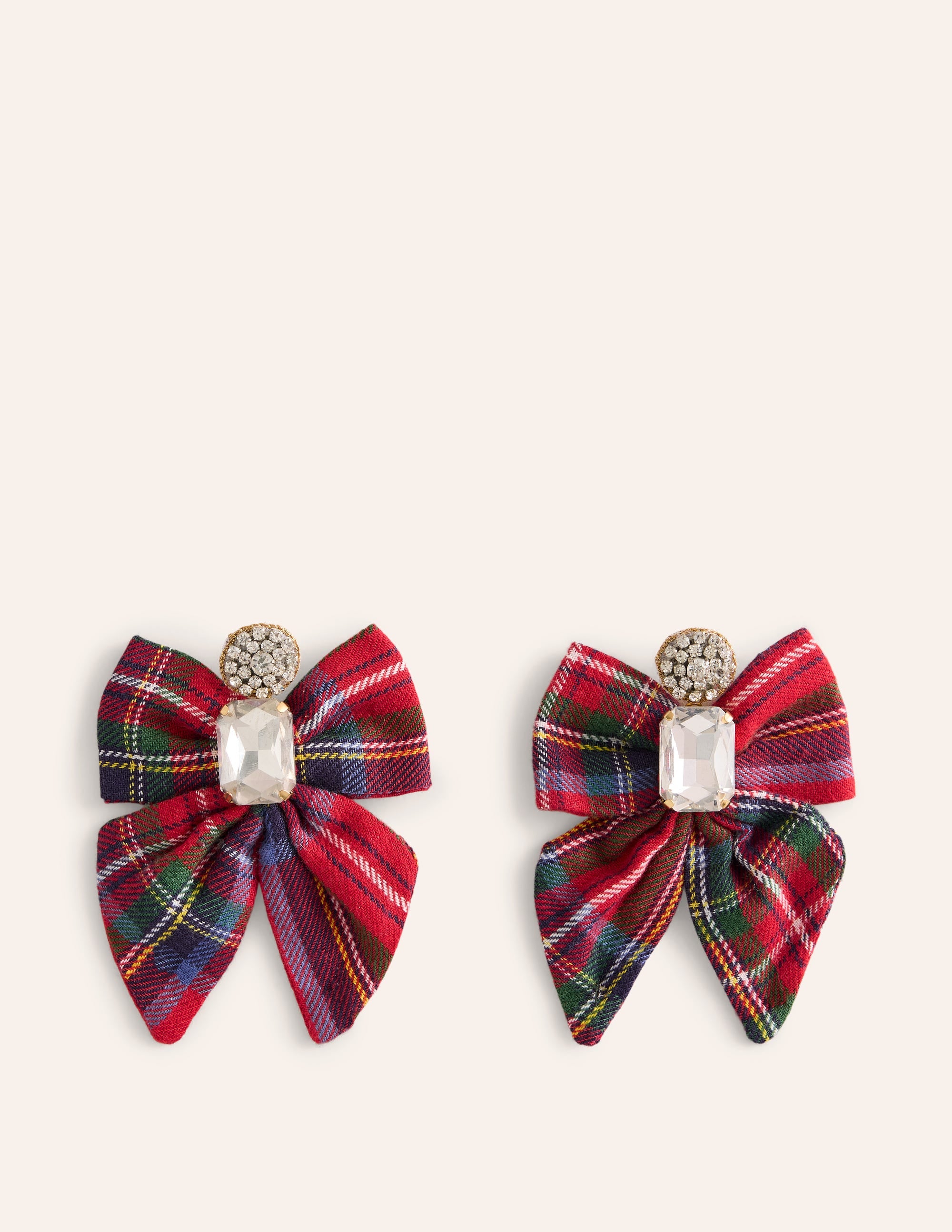  Novelty Bow Earrings-Red and Blue Check、mySite、ashleygrahame