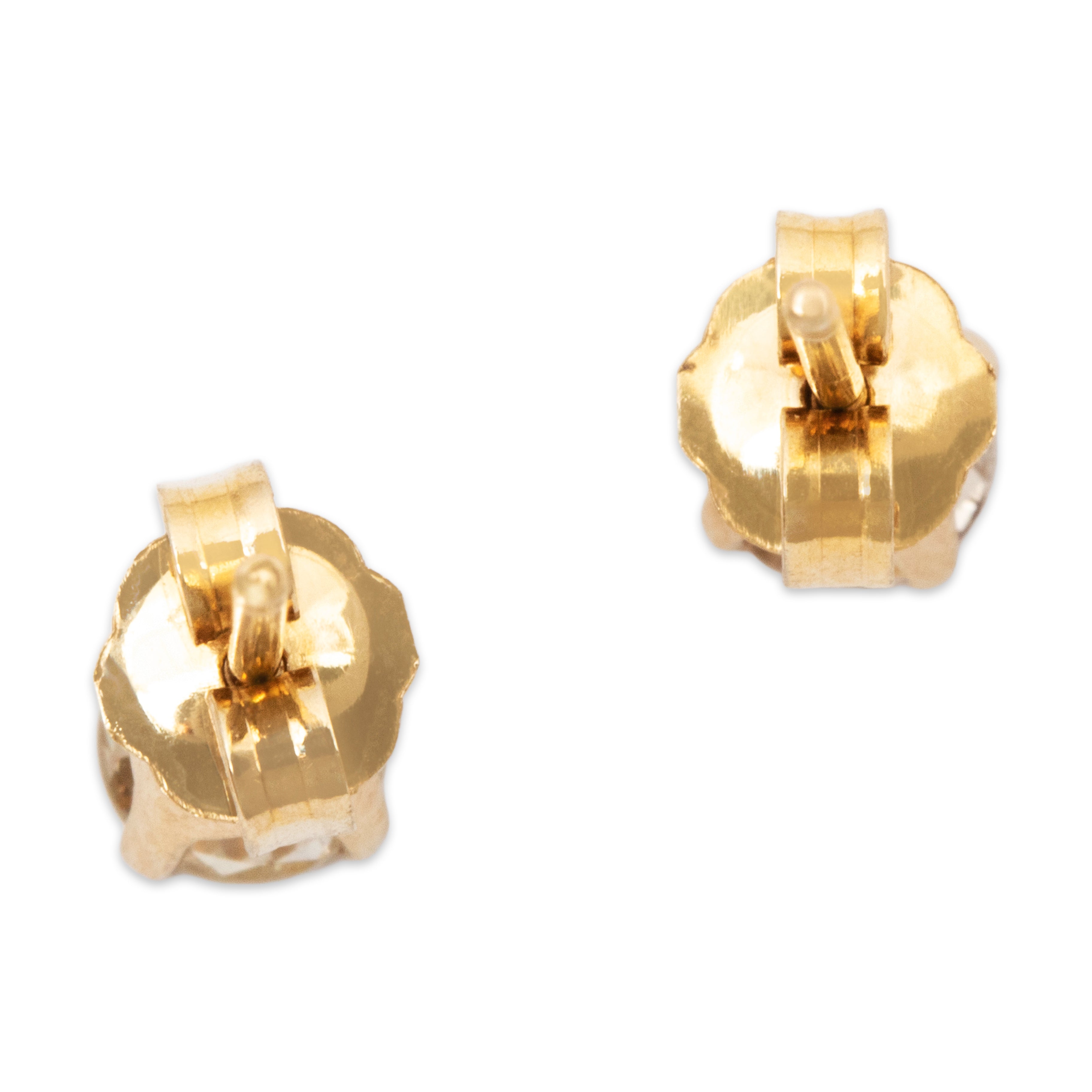 Vintage 14k Yellow Gold .48cttw Diamond Simple Sparkle Stud Earrings、mySite、hinf8tx79