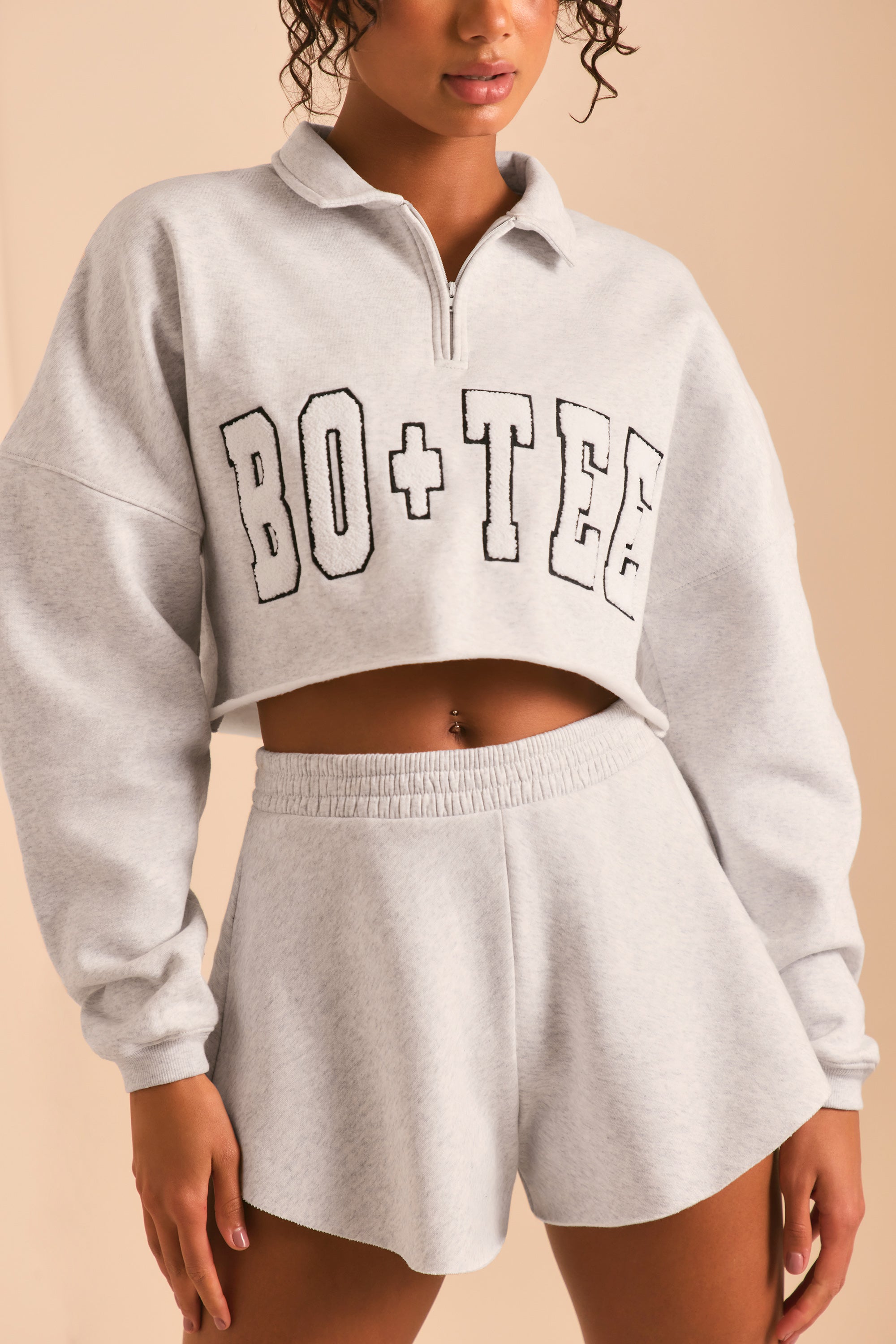 Half Zip Sweater in Heather Grey、mySite、solidvoid