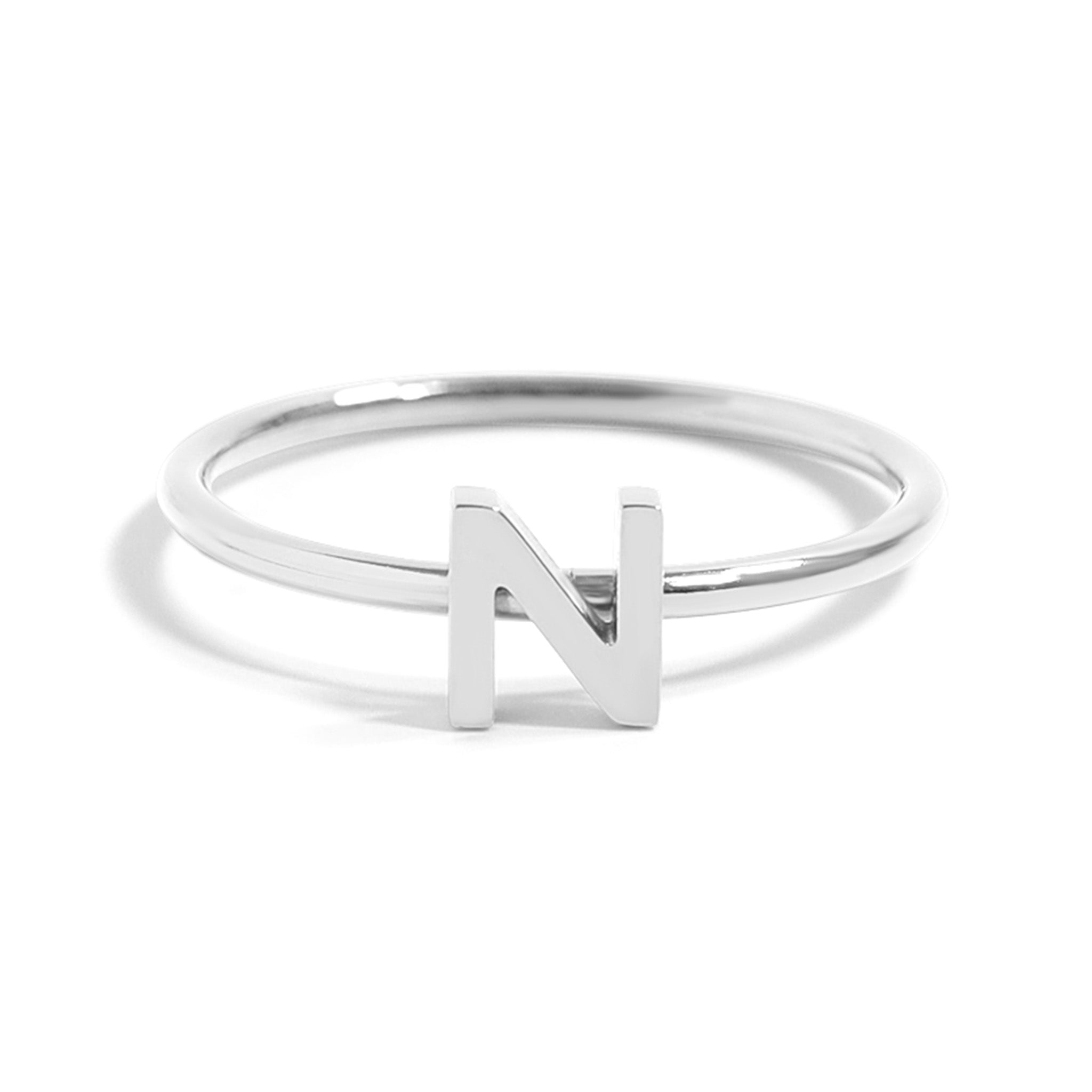 Stainless Steel Initial Stacking Rings N-Z / ZRJ9020、mySite、dreamappss