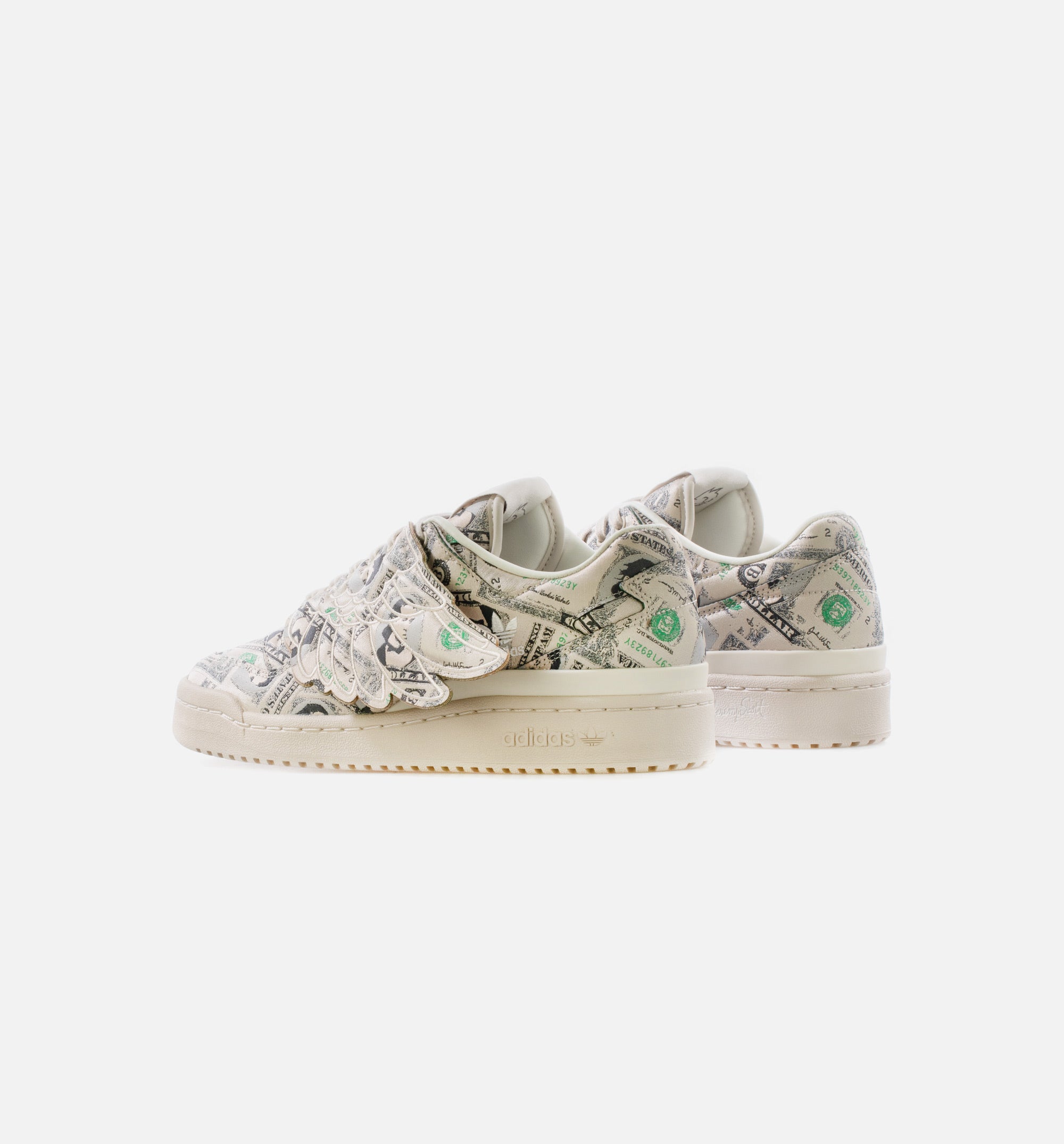 Jeremy Scott Forum Low Wings 1.0 Money Mens Lifestyle Shoe - Bliss/Green Night/Bliss、mySite、dreamappss
