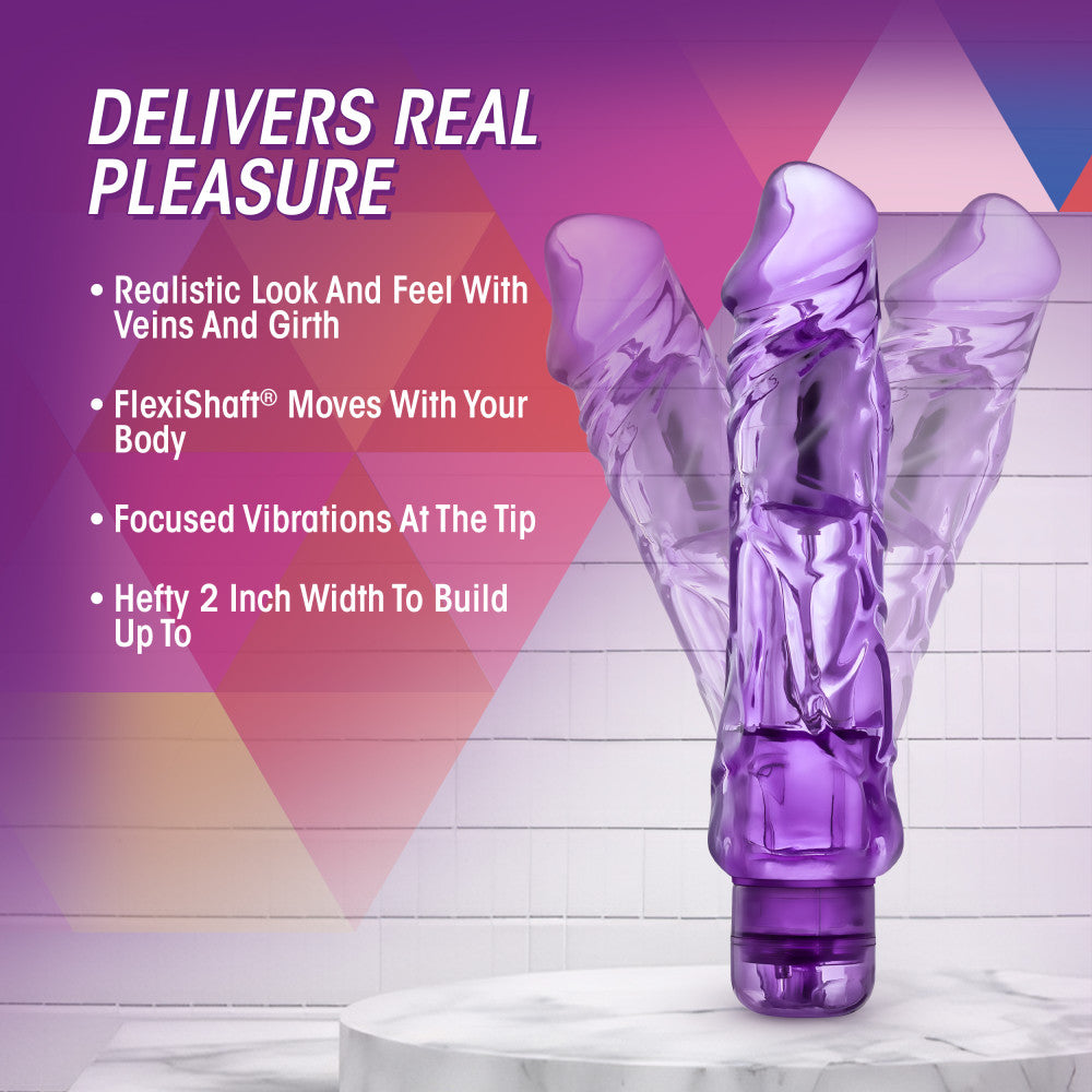 Naturally Yours By Blush® | Wild Ride Realistic Purple 9-Inch Vibrator、mySite、bottomscart
