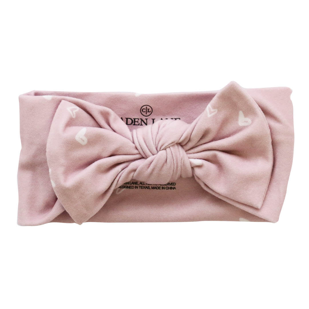  Tiny Hearts in Dusty Pink Large Bow Headwrap、mySite、layawaytickets