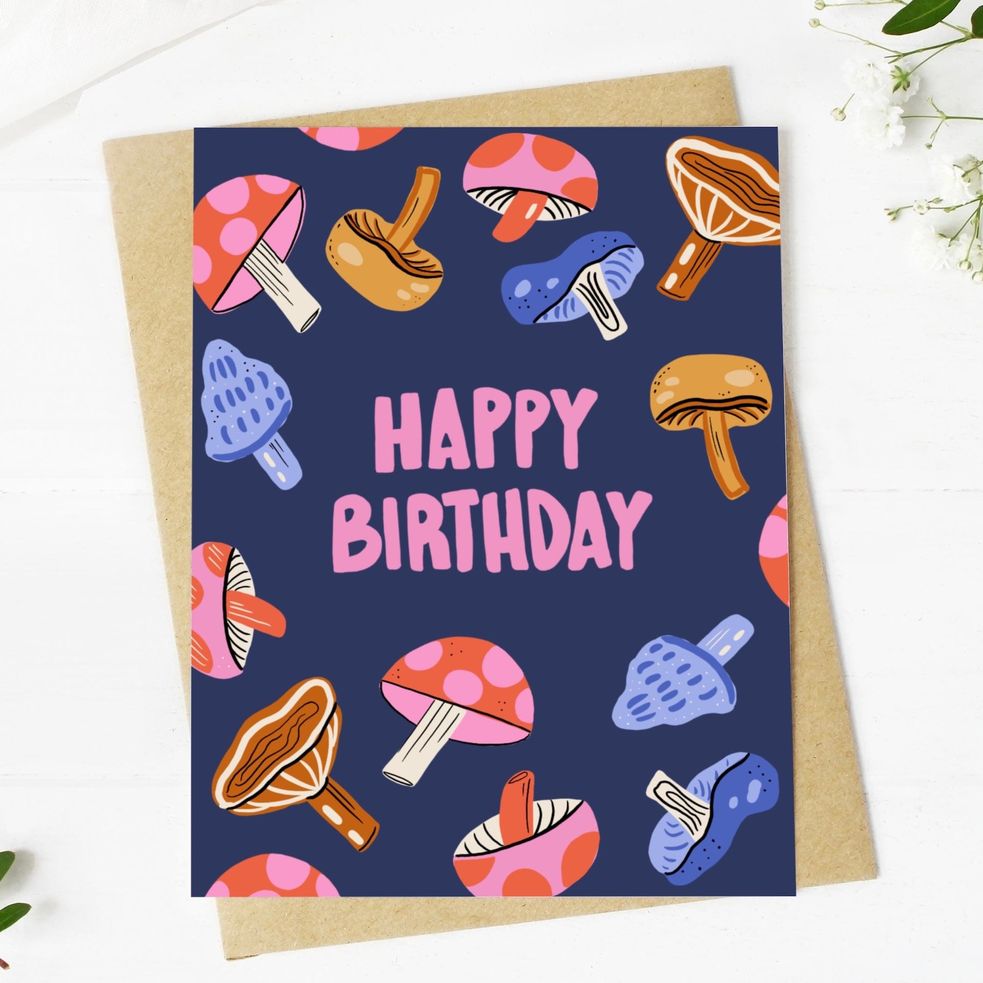  Happy Birthday Mushroom Card、mySite、elrpsem3k