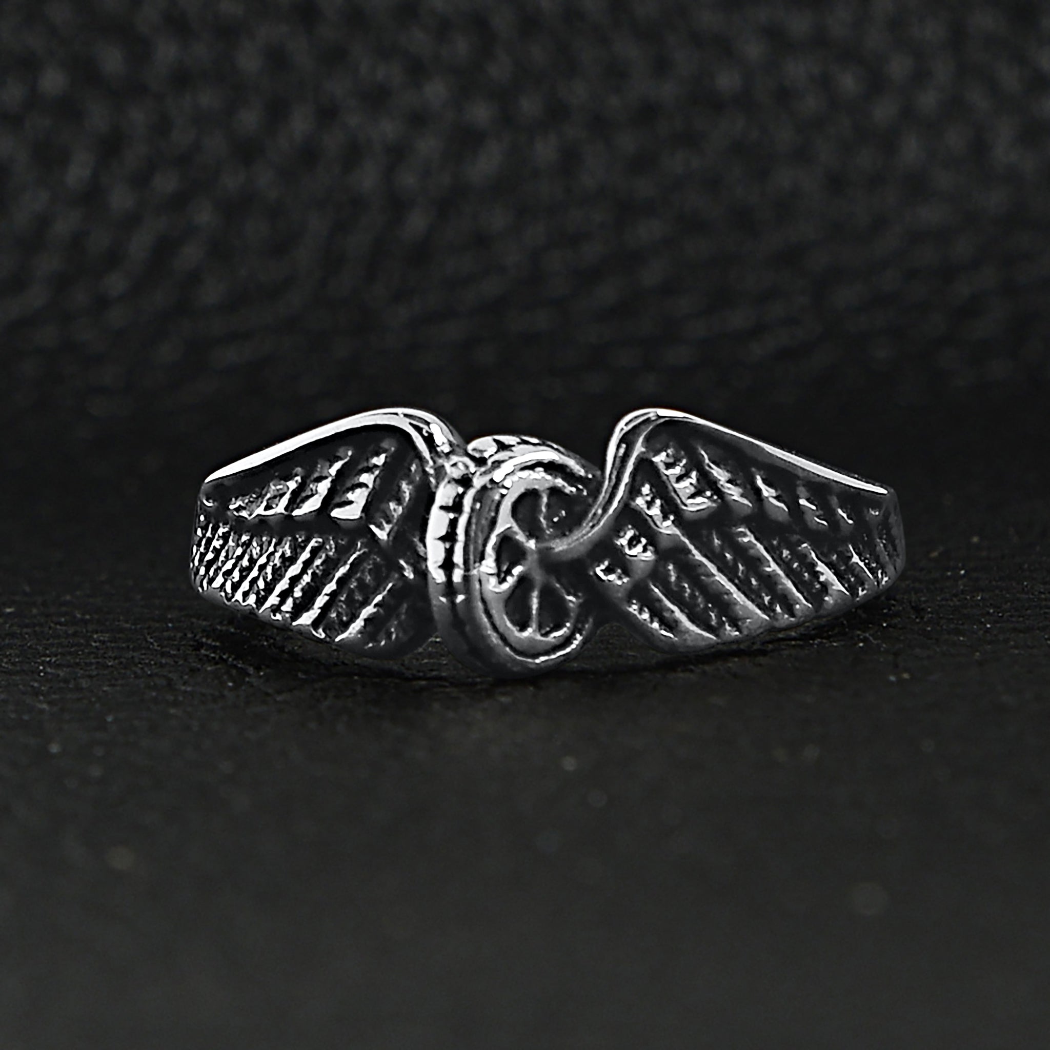 Stainless Steel Polished Winged Wheel Ring / SCR0238、mySite、dreamappss