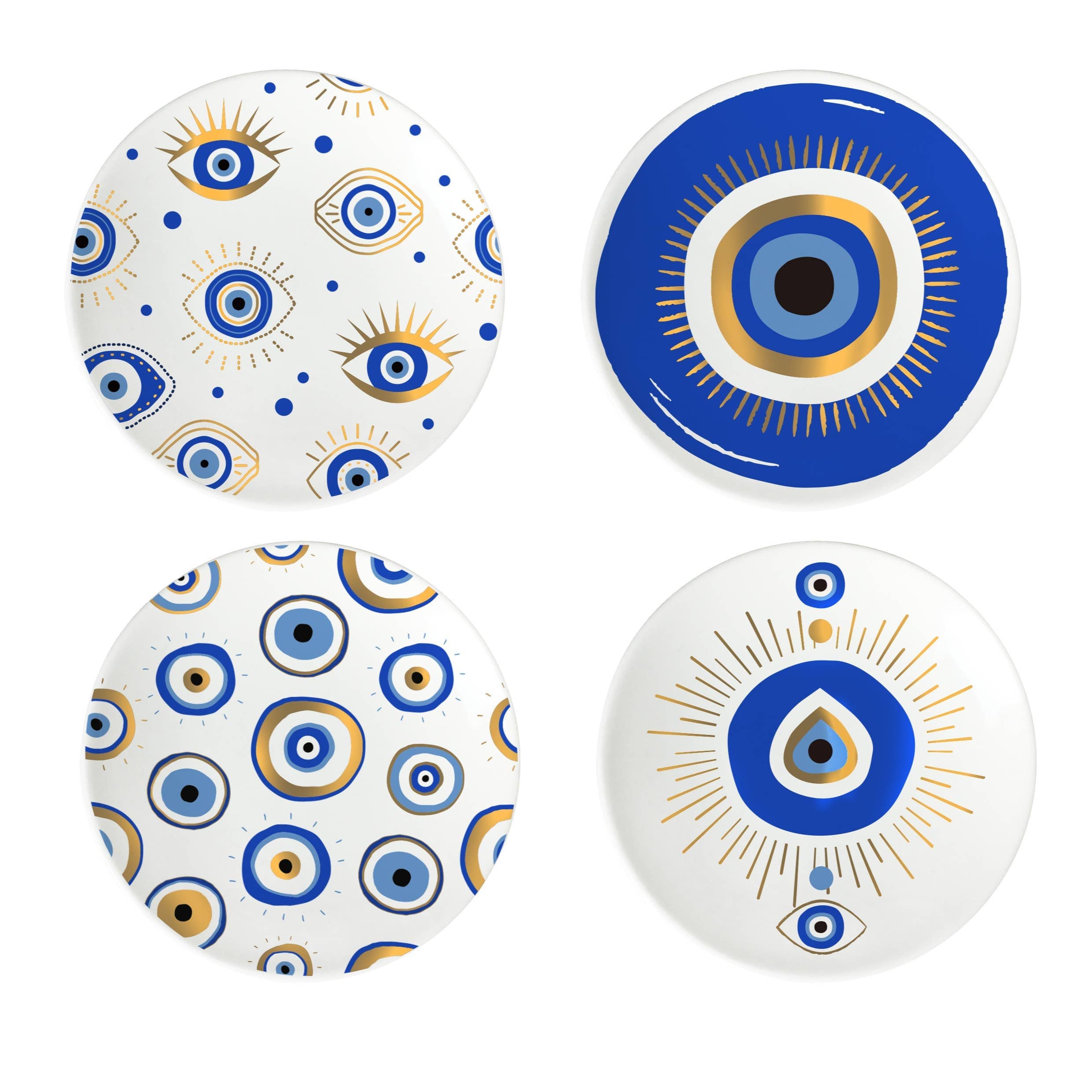 Blue Evil Eye Bowls – Set of 4、mySite、topwebapps