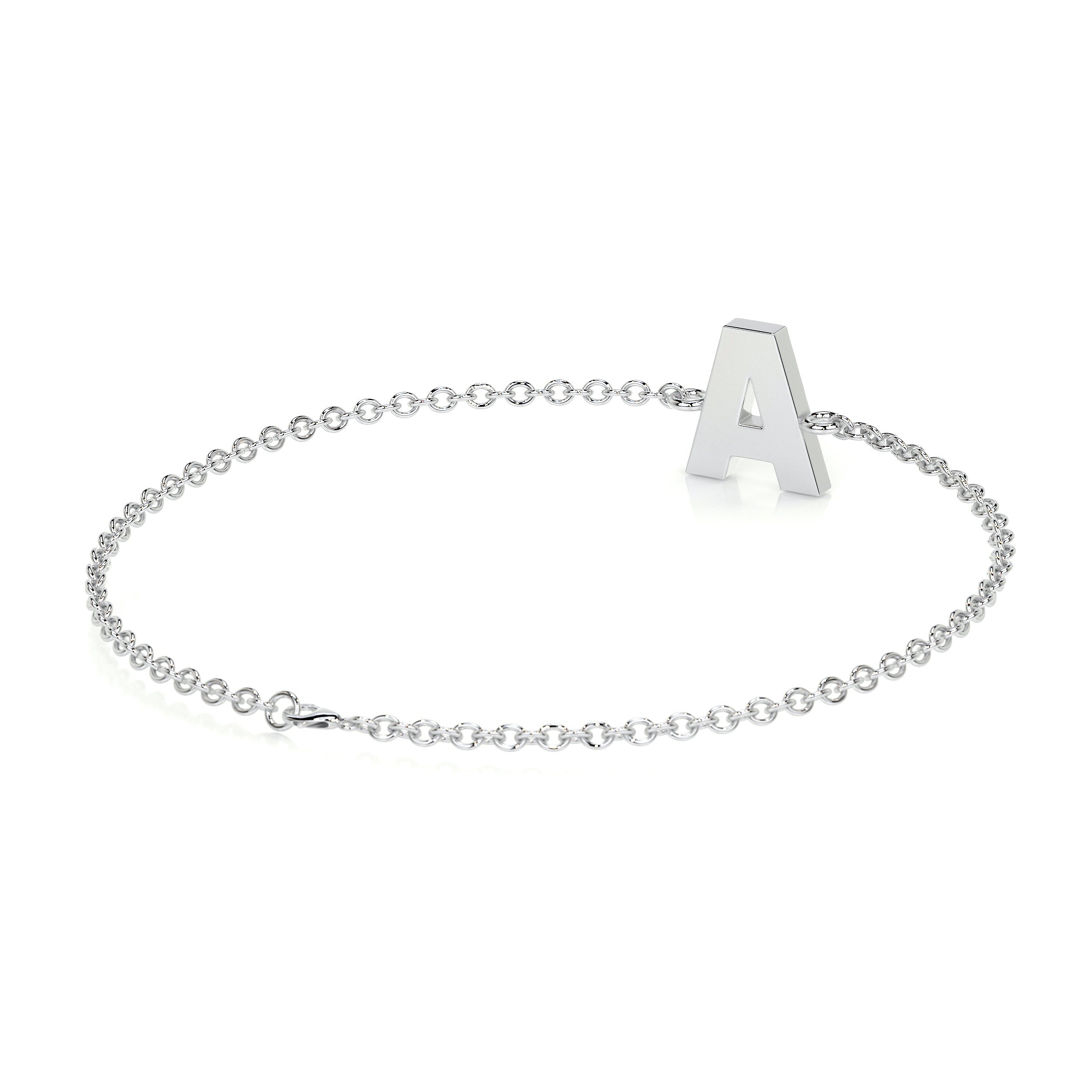 Bridget Letter Lab Grown Diamonds Bracelet (0.30 Carat) -18K White Gold、mySite、hinf8tx79