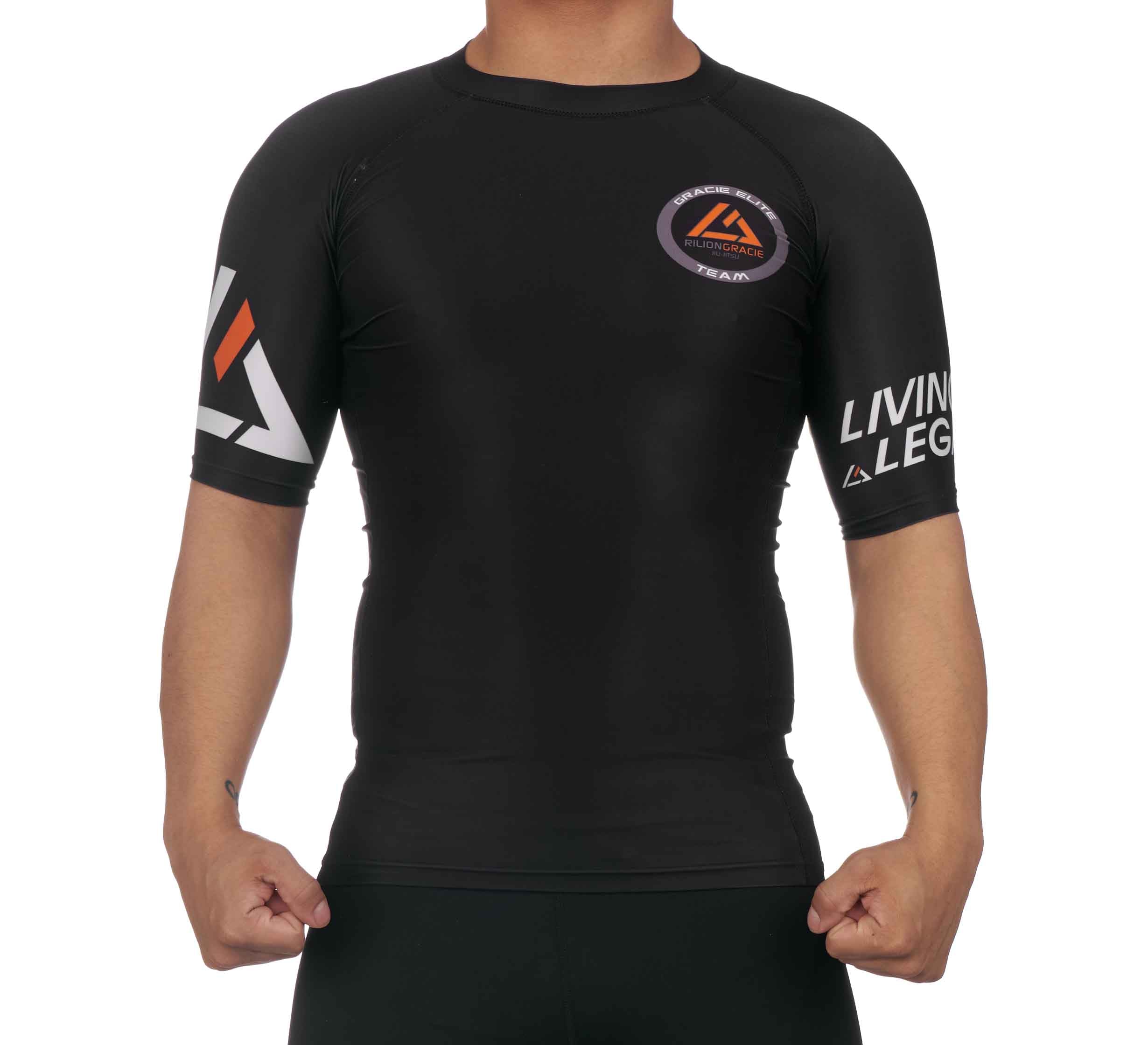 Rilion Gracie Ranked Short Sleeve Rashguard Black、mySite、gigharbornorthrealestate