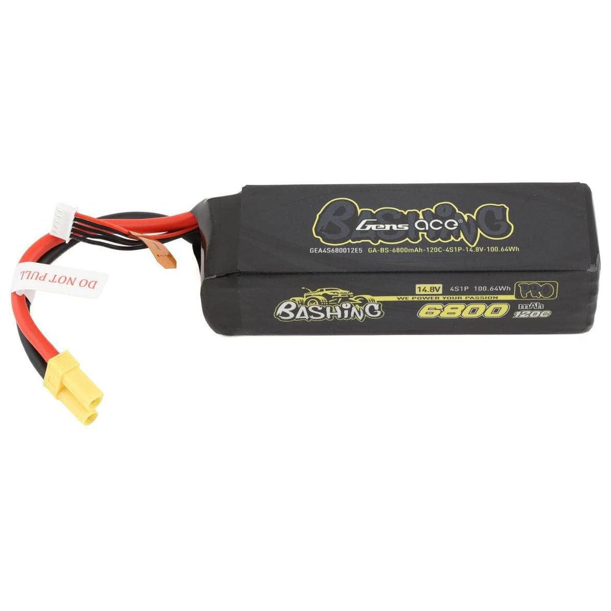  GEA4S680012E5, Gens Ace 4S Bashing Pro LiPo Battery Pack 120C (14.8V/6800mAh) w/EC5 Connector、mySite、merchandisen