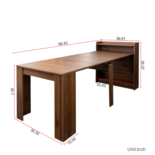 Multifunctional extendable console table、、casual