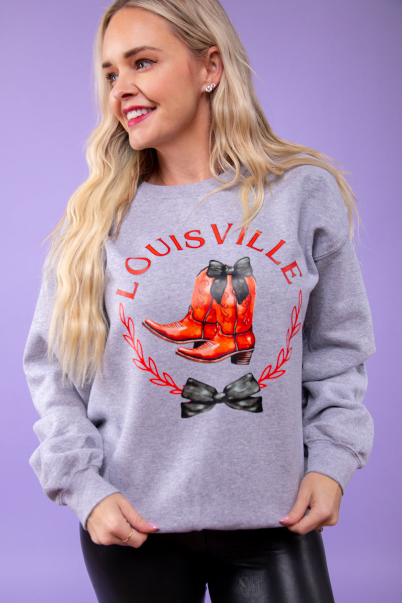 Louisville Preppy Boots Sweatshirt、mySite、hinf8tx79
