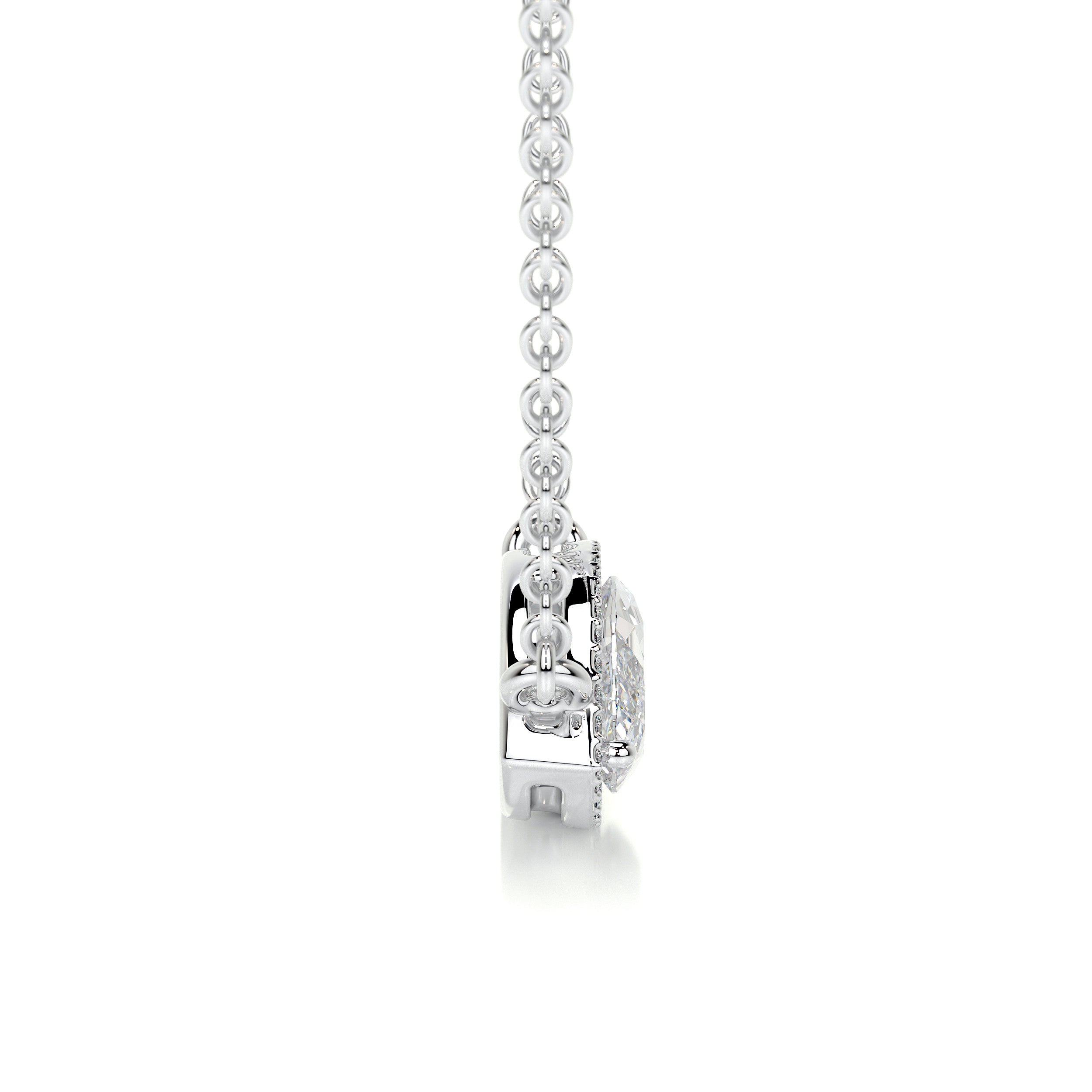 Britney Moissanite & Diamonds Necklace -18K White Gold、mySite、hinf8tx79