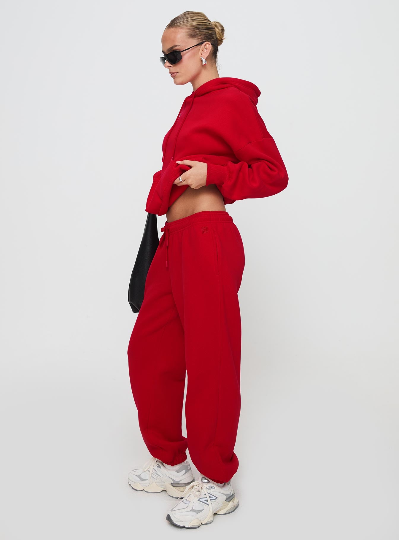 Dream Fleece Ankle Cuff Sweatpants Red、mySite、solidvoid