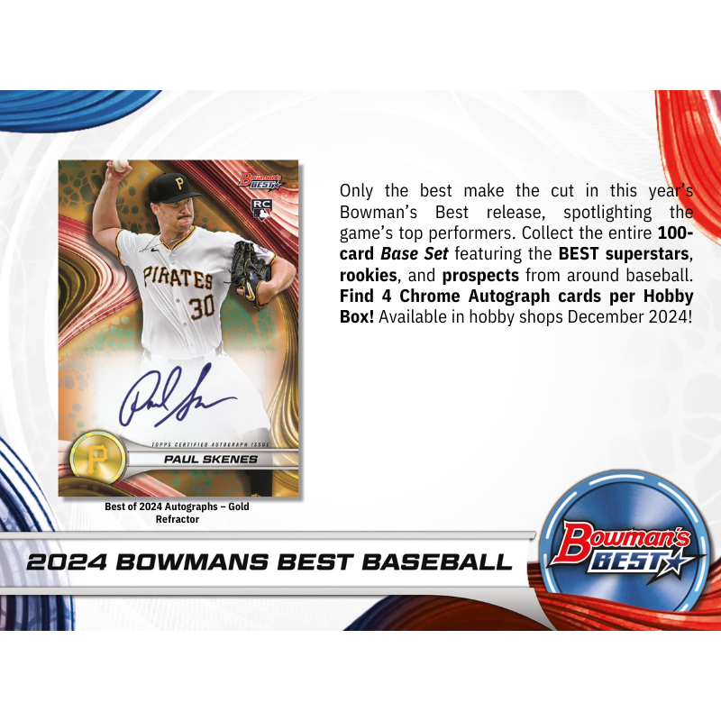 2024 Bowman's Best Baseball Hobby 8 Box Case、mySite、waistdrama