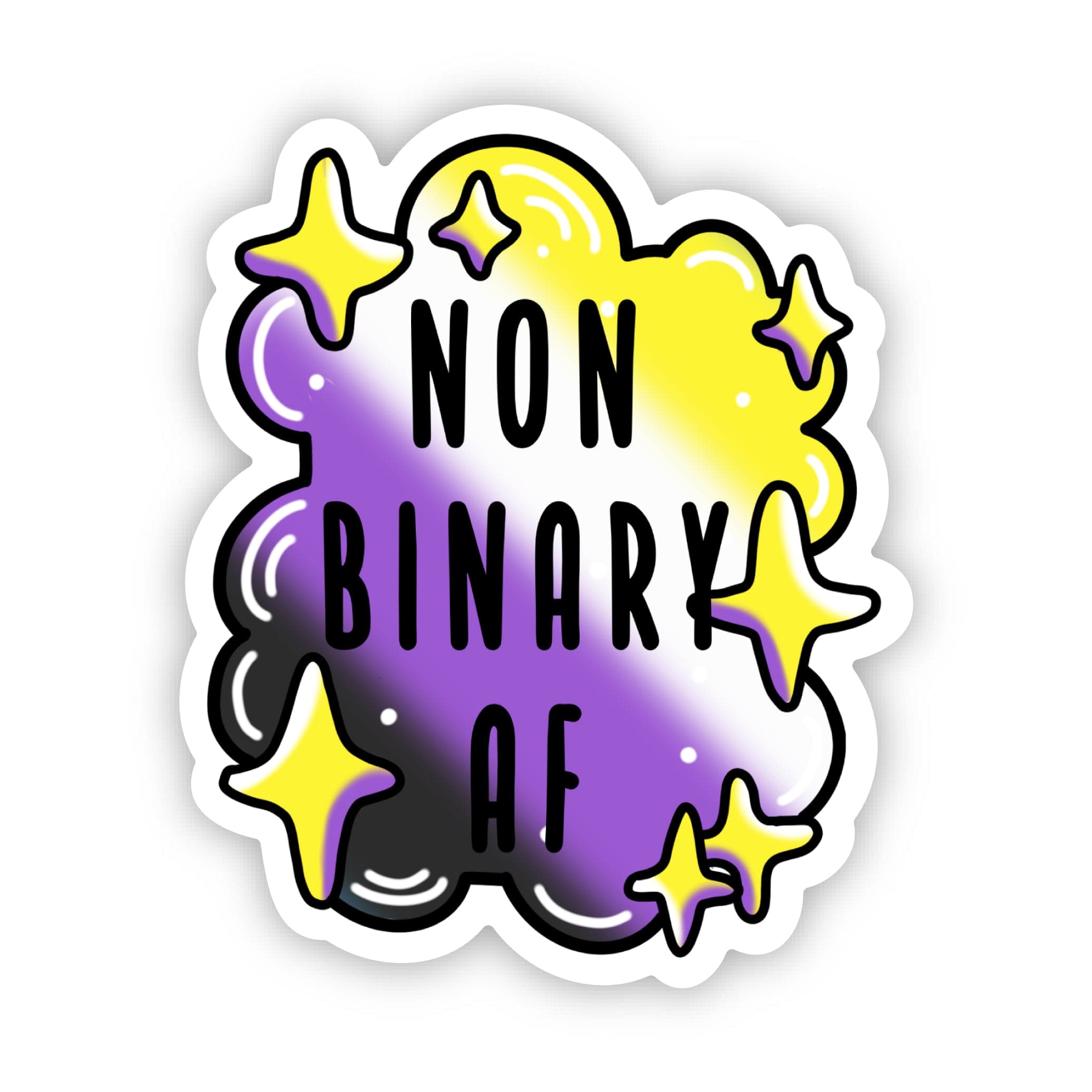  Non-Binary AF Pride Sticker、mySite、elrpsem3k